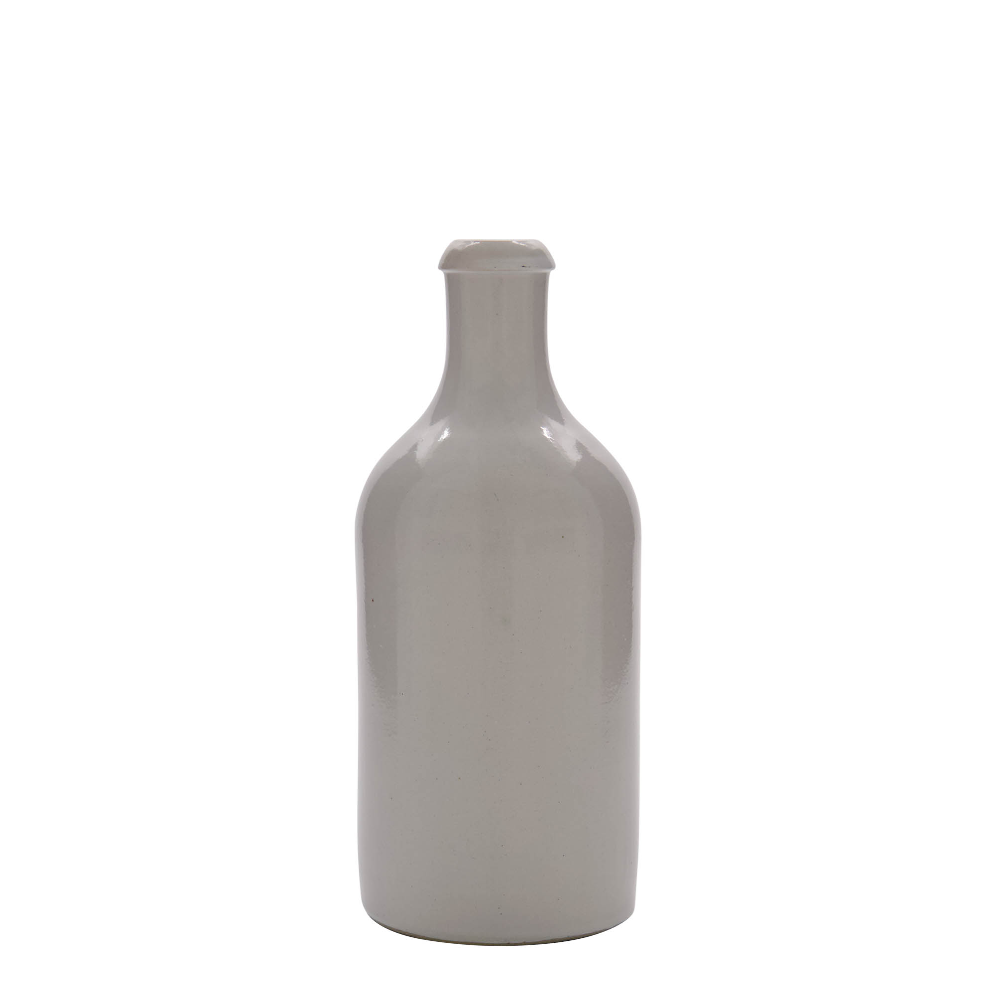 500 ml saviruukku, kivitavara, valkoinen, suuaukko: korkki