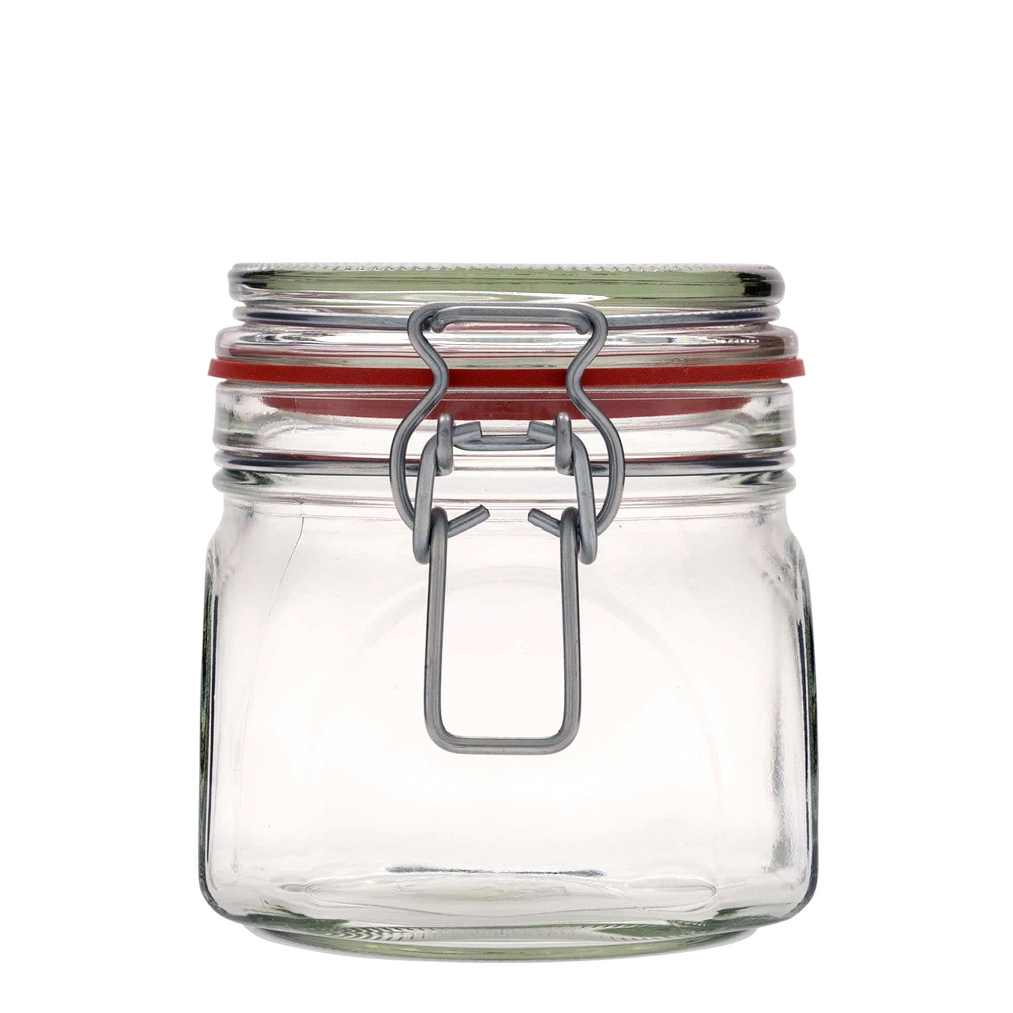 630 ml metalliklipsillä suljettava lasipurkki, neliömäinen, suuaukko: metalliklipsisuljin 630 ml metalliklipsillä suljettava lasipurkki, neliömäinen, suuaukko: metalliklipsisuljin