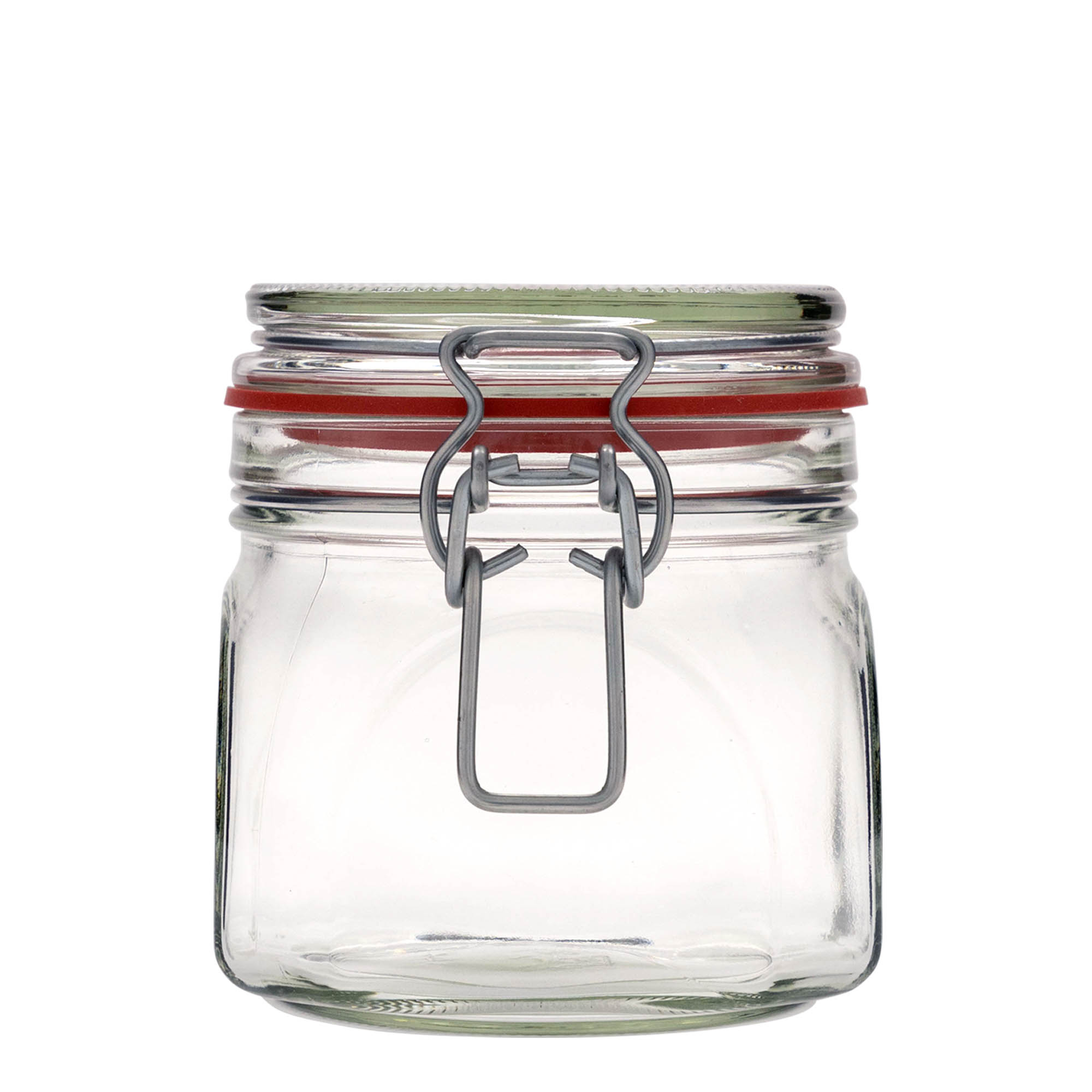 630 ml metalliklipsillä suljettava lasipurkki, neliömäinen, suuaukko: metalliklipsisuljin 630 ml metalliklipsillä suljettava lasipurkki, neliömäinen, suuaukko: metalliklipsisuljin