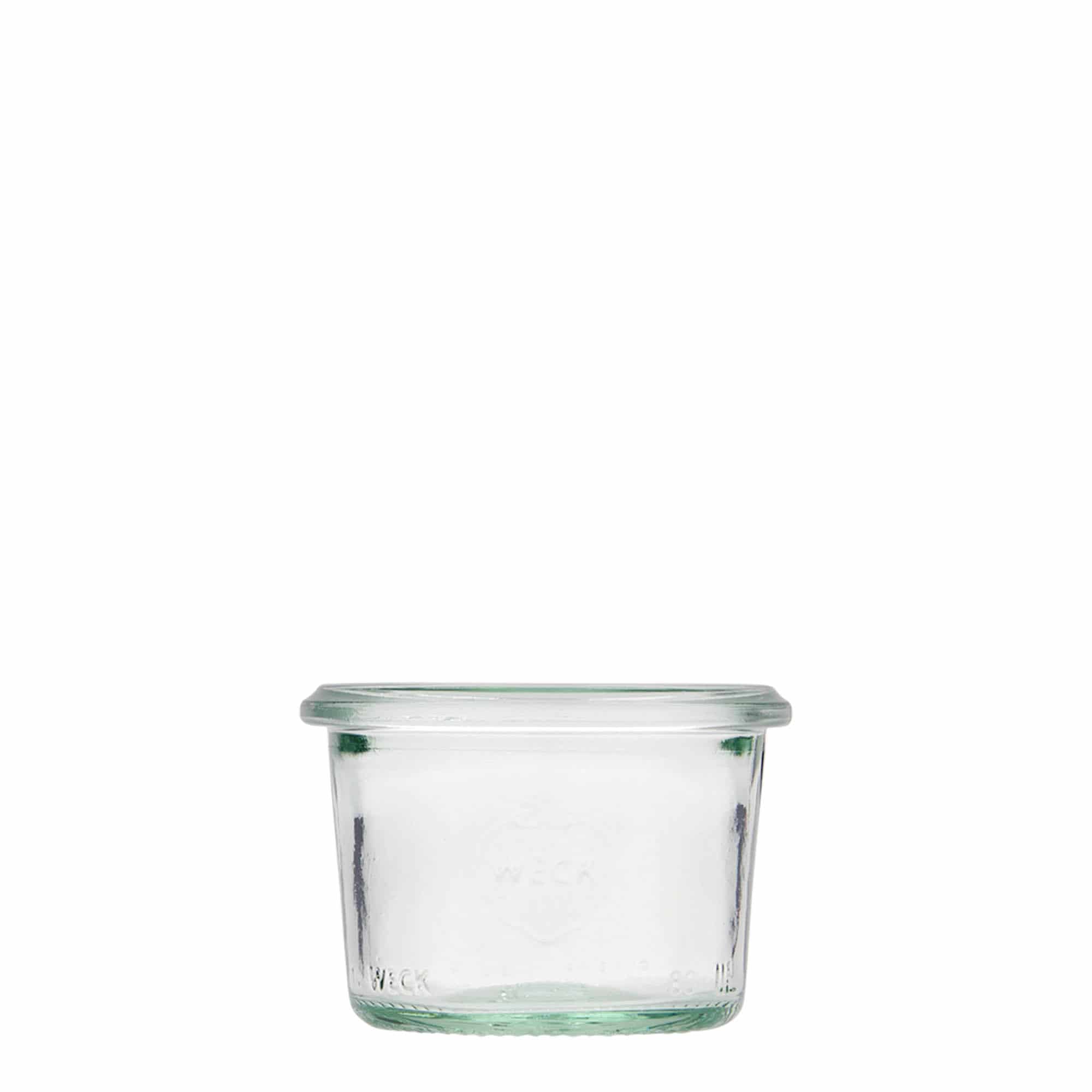 80 ml WECK sylinterimäinen lasipurkki, suu: pyöreä reuna 80 ml WECK sylinterimäinen lasipurkki, suu: pyöreä reuna