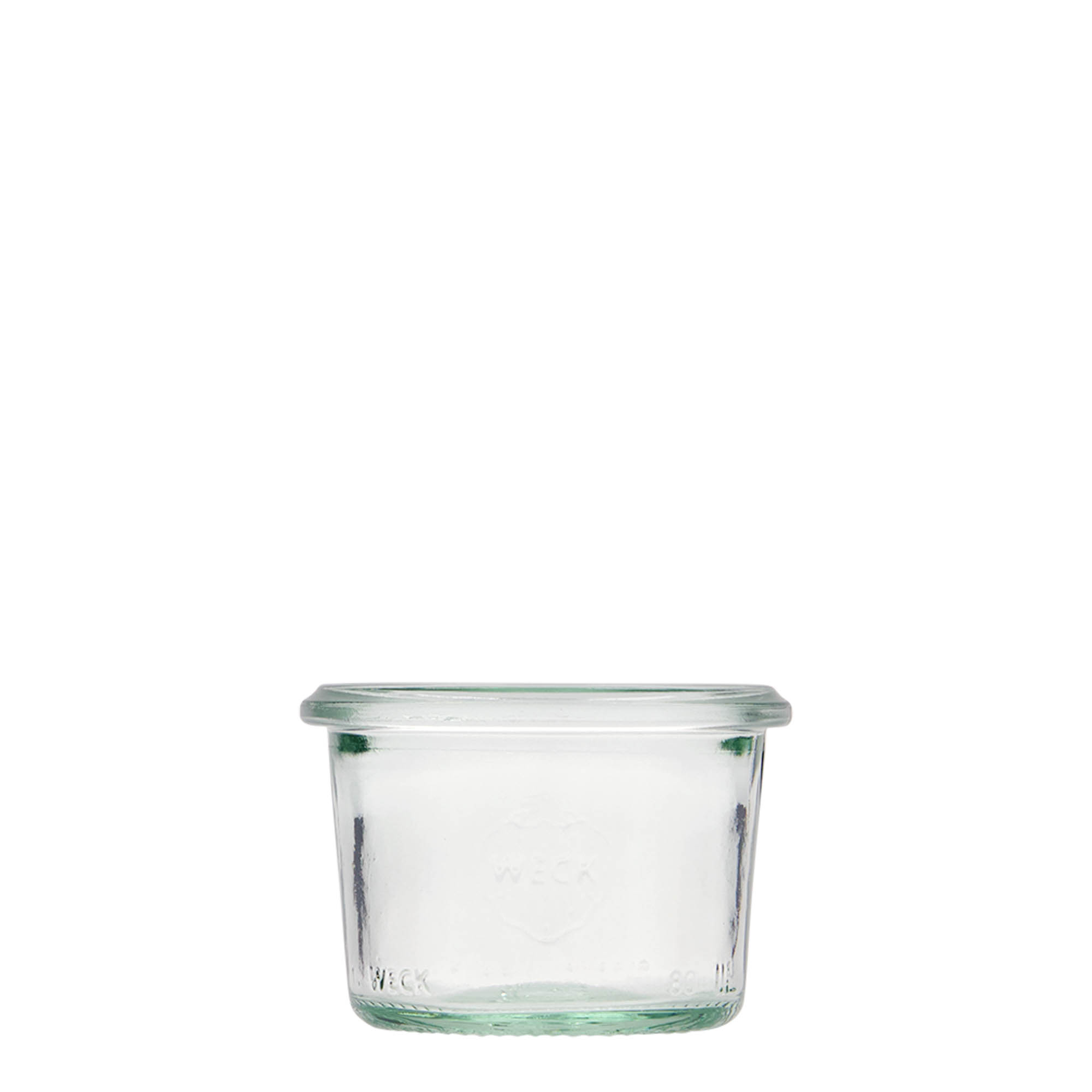 80 ml WECK-käännettävä lasi, suuaukon reuna: pyöreä reuna 80 ml WECK-käännettävä lasi, suuaukon reuna: pyöreä reuna