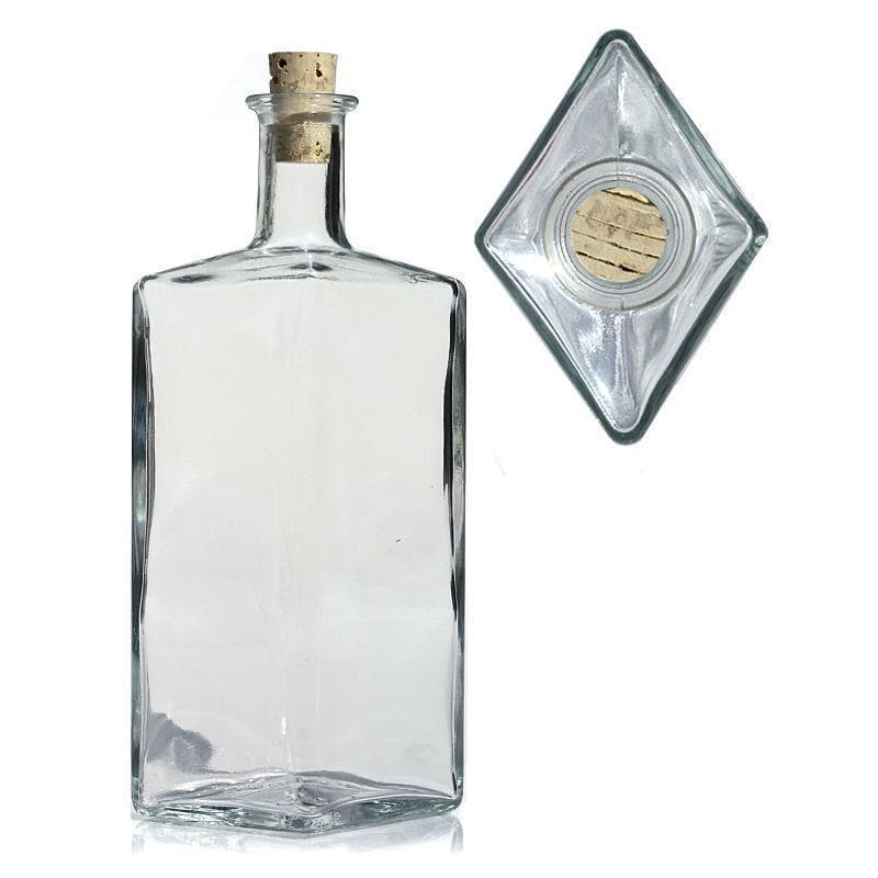 500 ml lasipullo 'Riva', vinosuunnikas, suu: korkki 500 ml lasipullo 'Riva', vinosuunnikas, suu: korkki