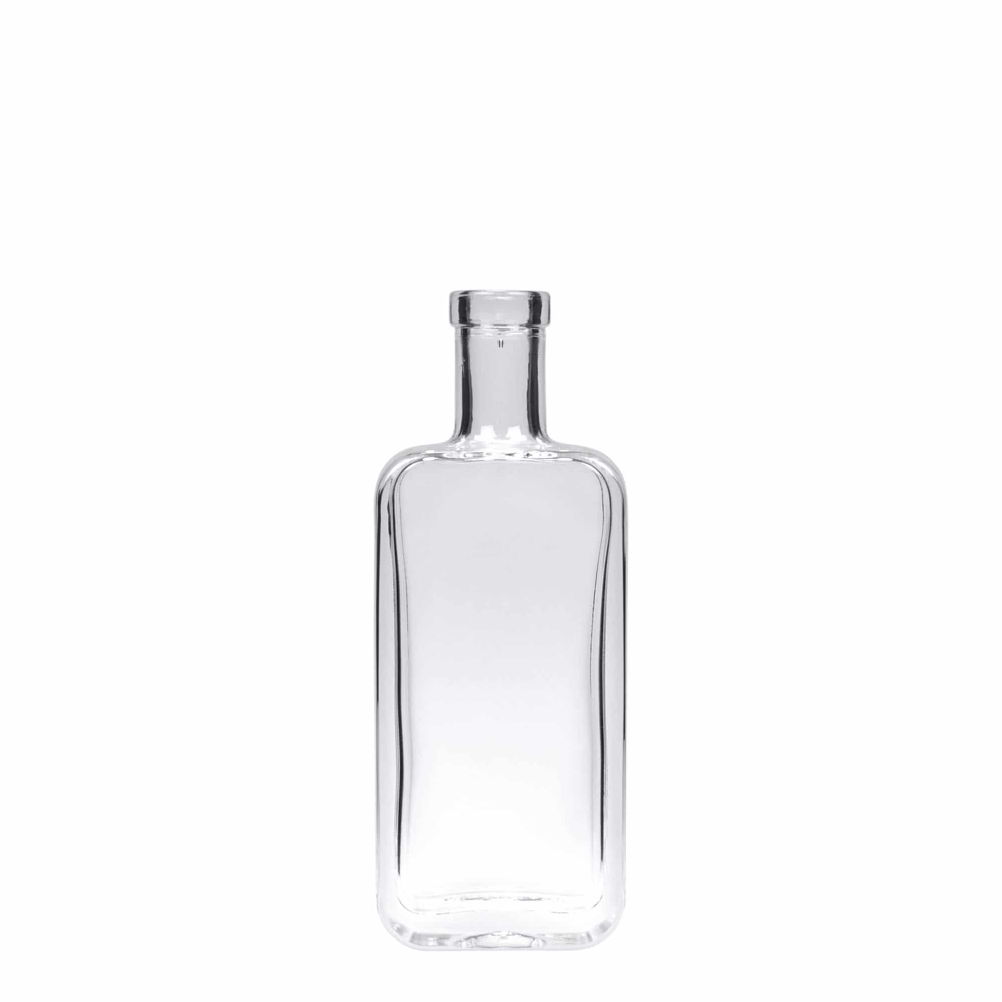 100 ml lasipullo 'Nizza', nelikulm., suu: korkki 100 ml lasipullo 'Nizza', nelikulm., suu: korkki