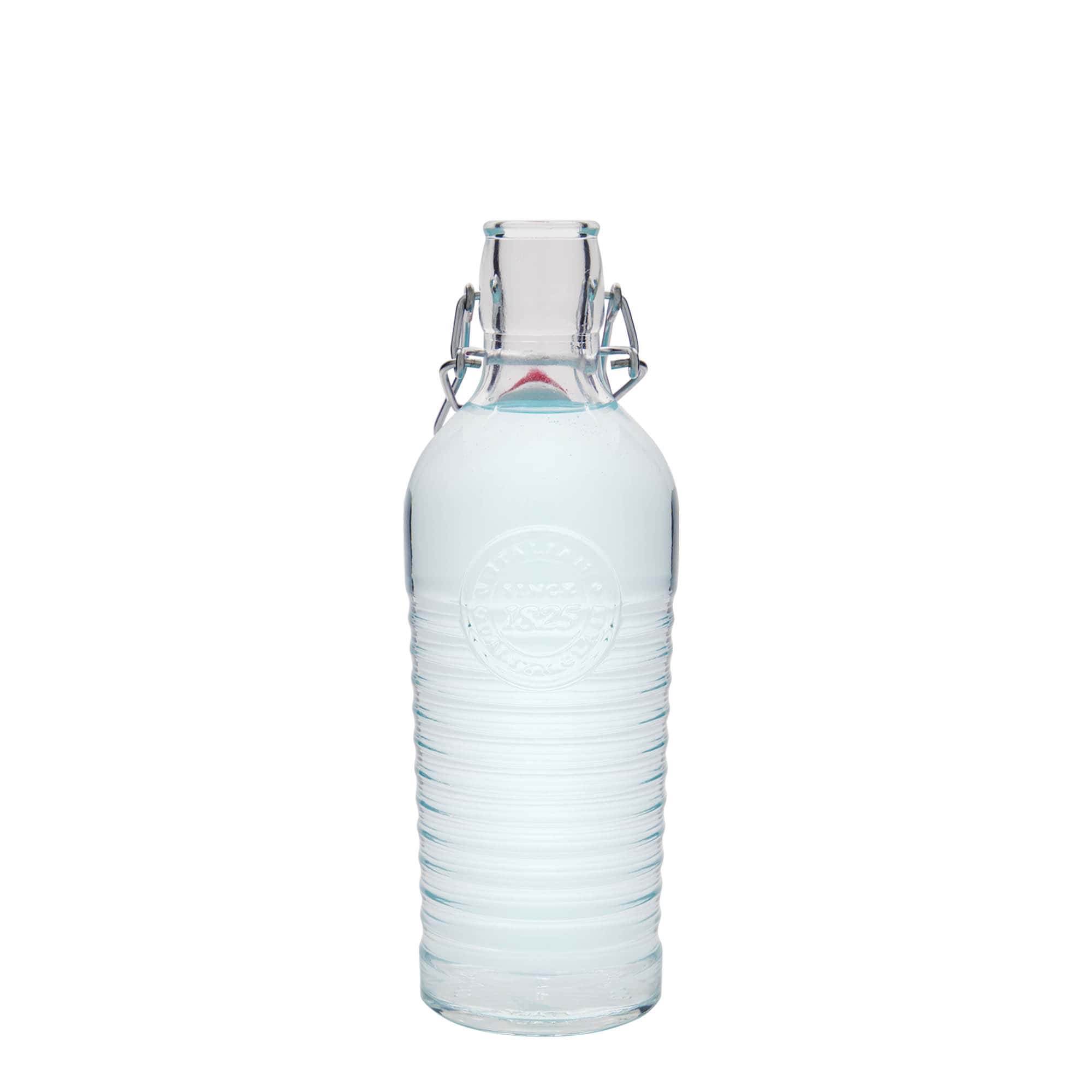 750 ml lasipullo ”Officina 1825”, suuaukko: lukittava sanka