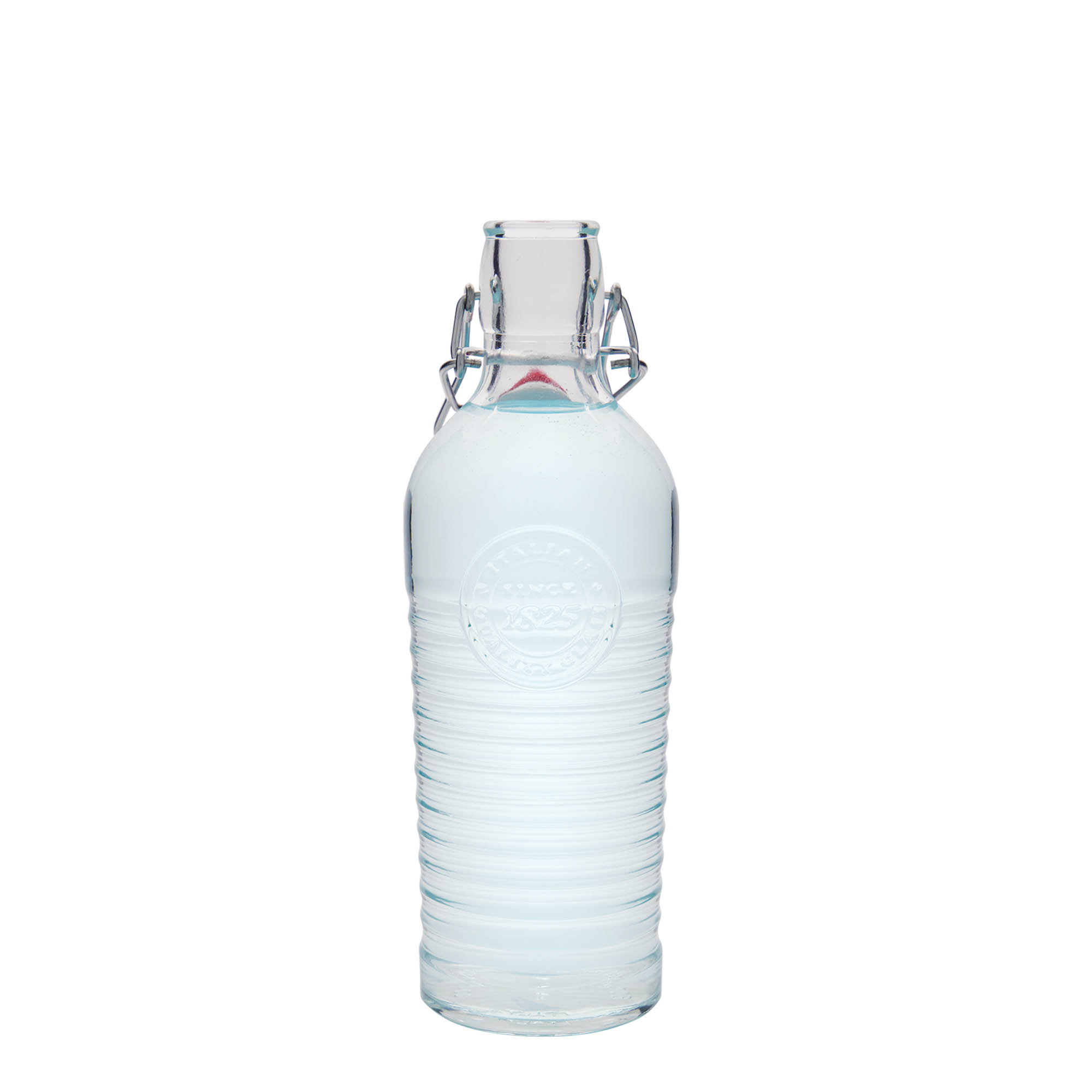 750 ml lasipullo ”Officina 1825”, suuaukko: lukittava sanka