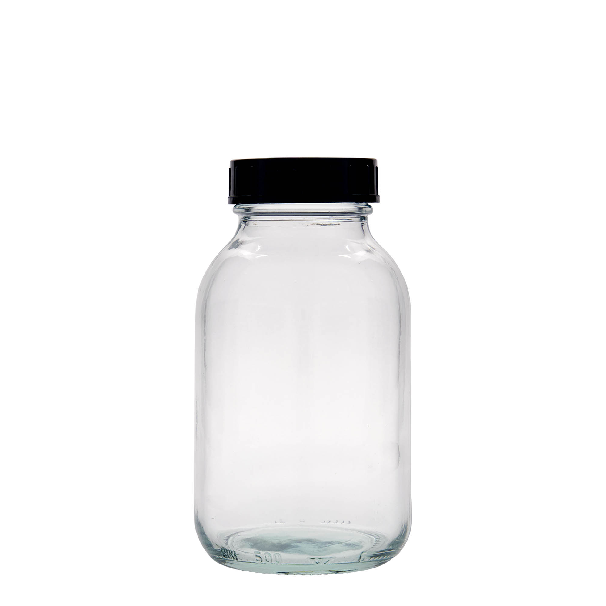 500 ml leveäkaulainen lasi, suuaukon koko: DIN 55 500 ml leveäkaulainen lasi, suuaukon koko: DIN 55