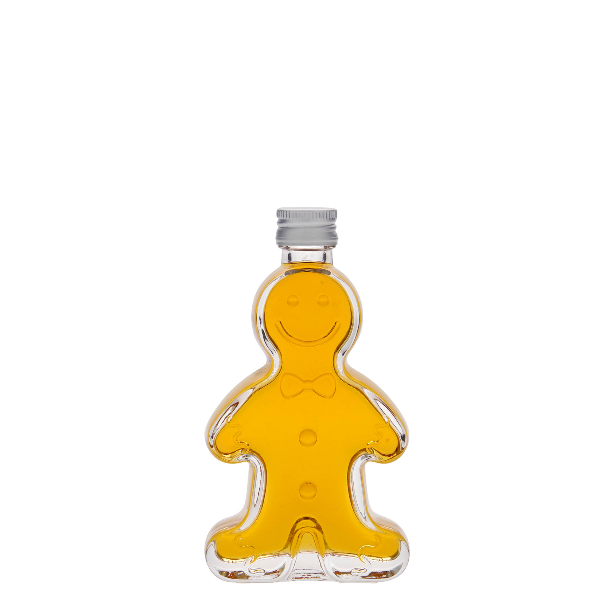 50 ml lasipullo 'Lebkuchenmann', suuaukko: PP 18 50 ml lasipullo 'Lebkuchenmann', suuaukko: PP 18