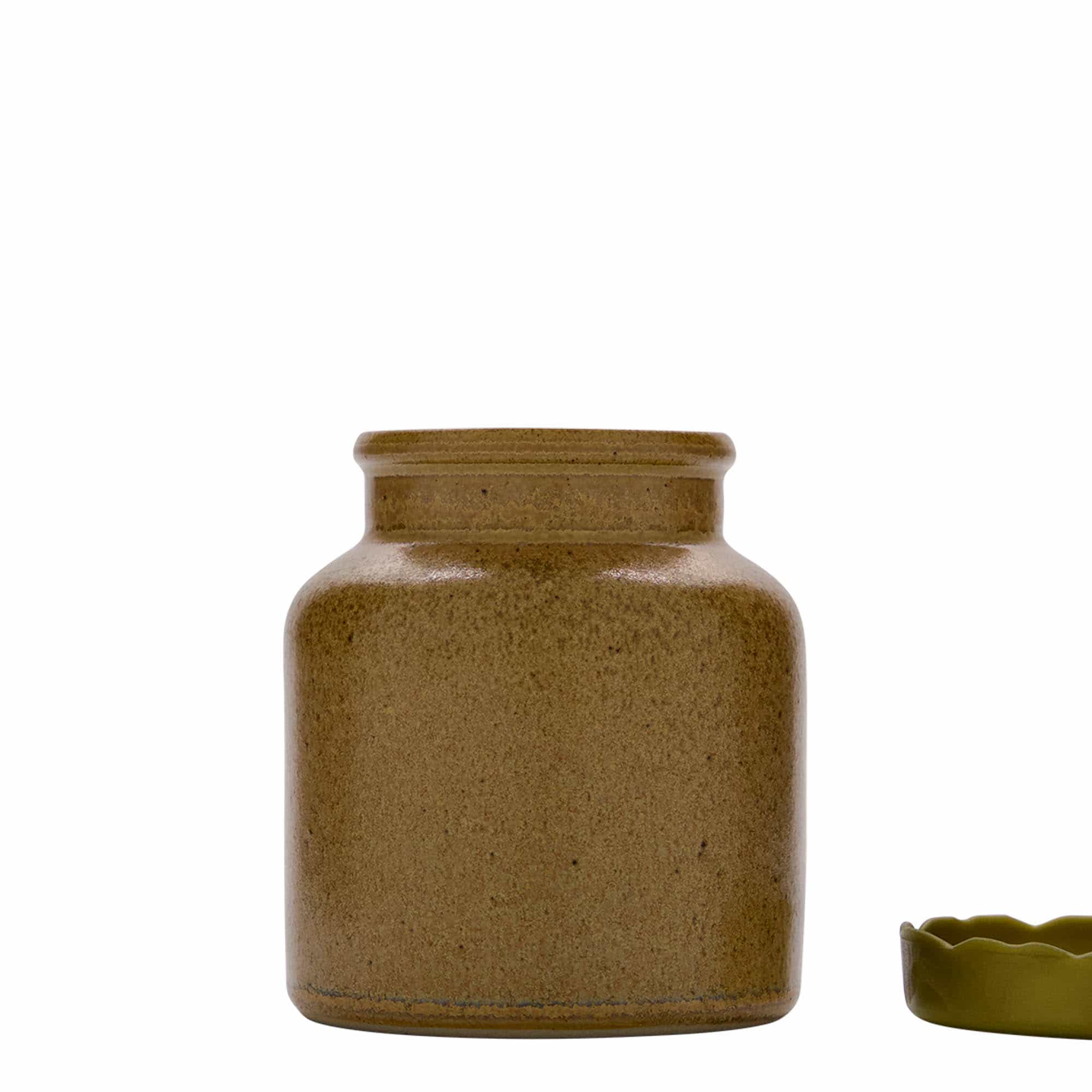 270 ml keraaminen ruukku, keramiikka, ruskea-kristalli, suu: Irtokansi