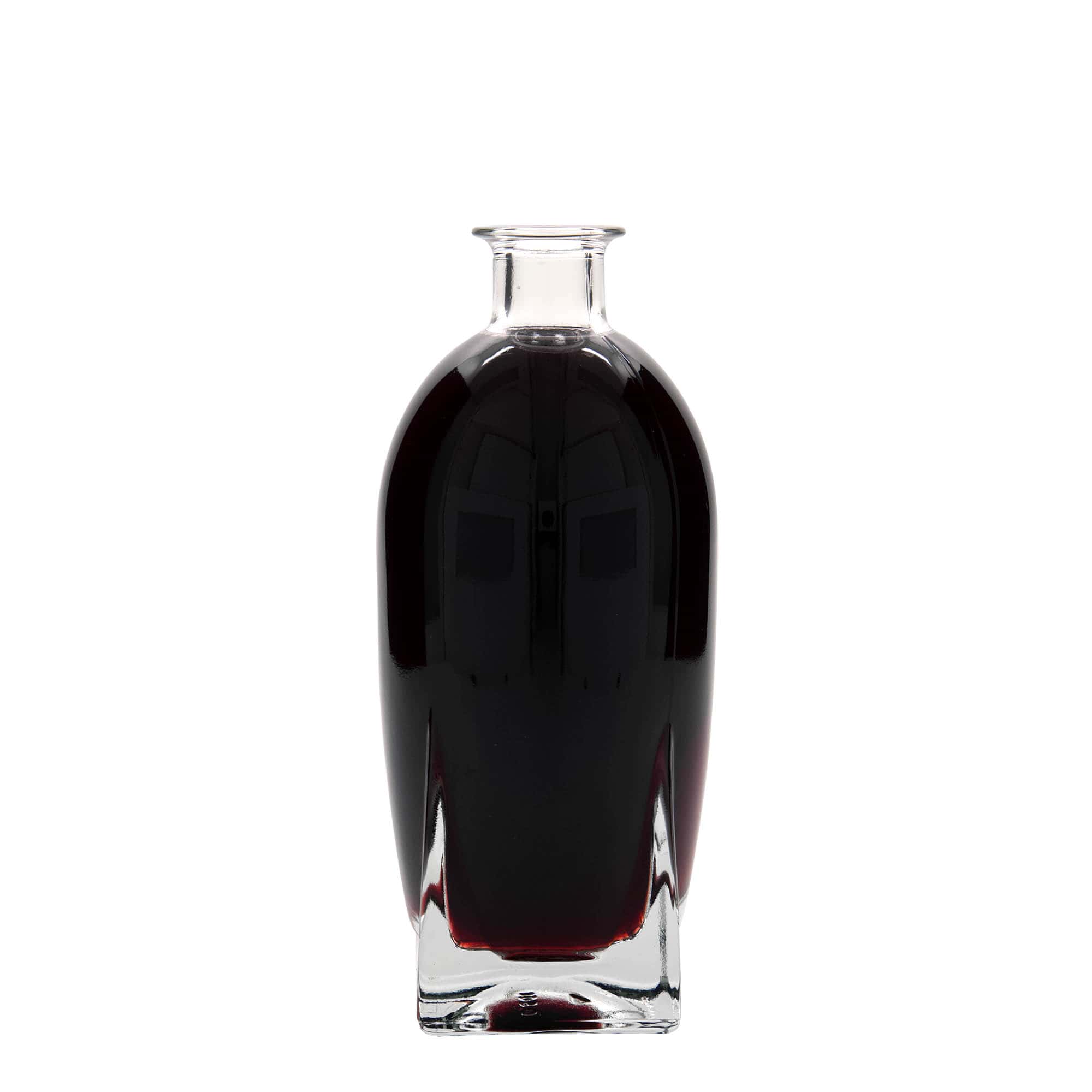 500 ml lasipullo 'Zino', nelikulmainen, suuaukko: korkki