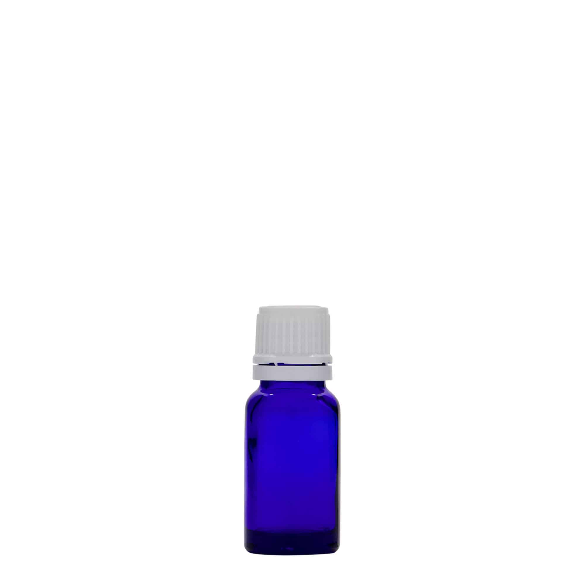 10 ml lääkeputkilo, lasia, kuninkaansininen, suuaukko: DIN 18