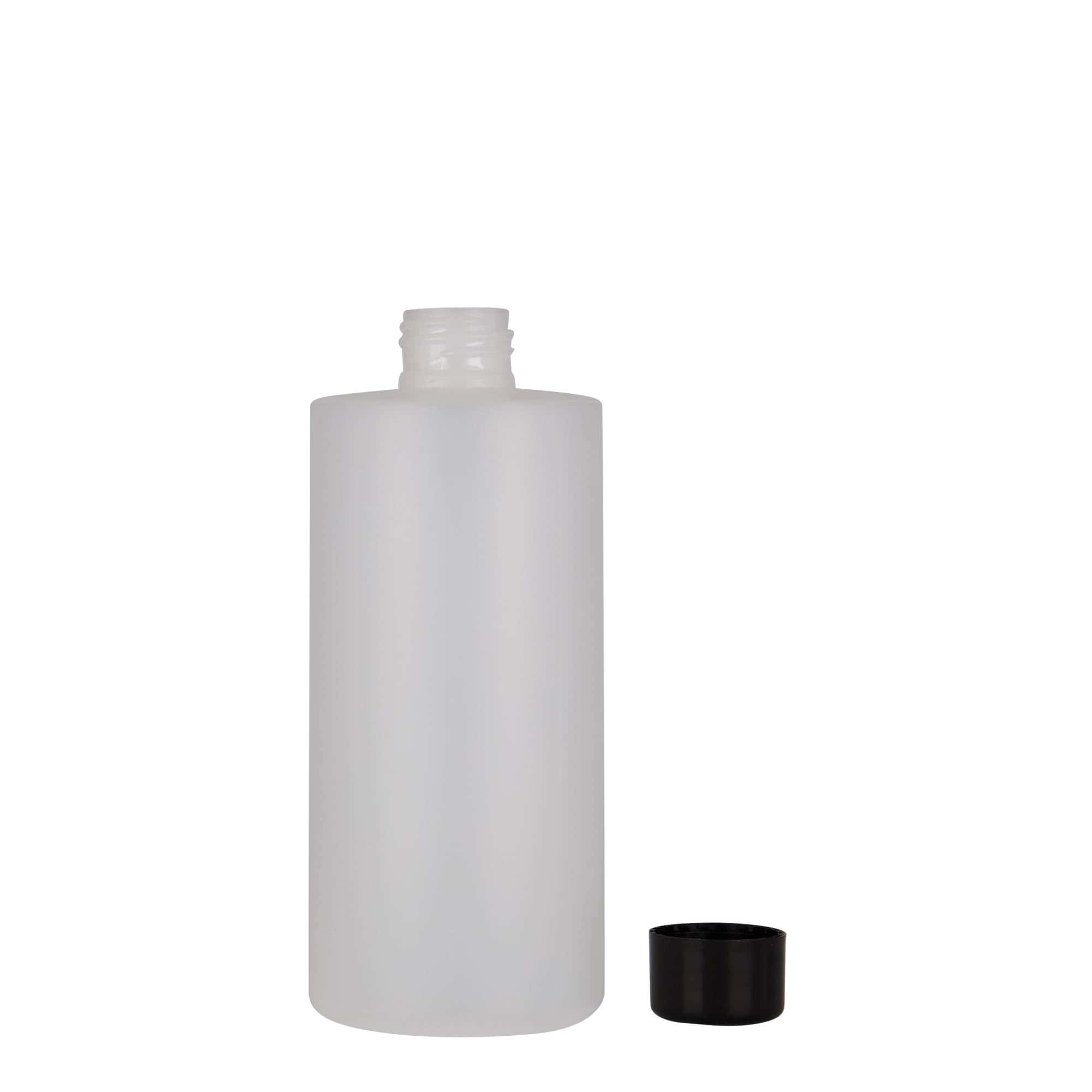 300 ml muovipullo 'Pipe', HDPE, valk., suu: 24/410