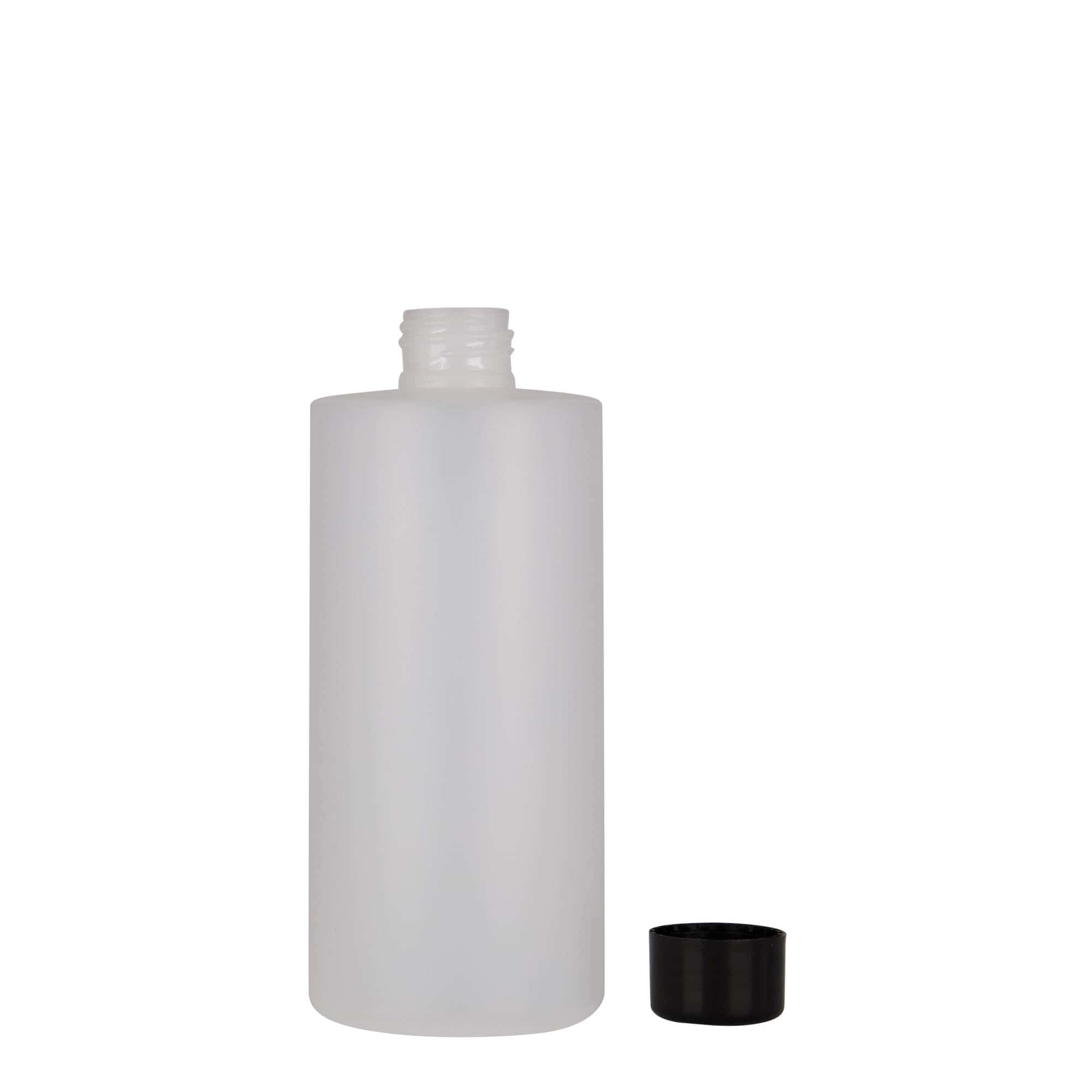 300 ml muovipullo 'Pipe', HDPE, valkoinen, suuaukko: 24/410