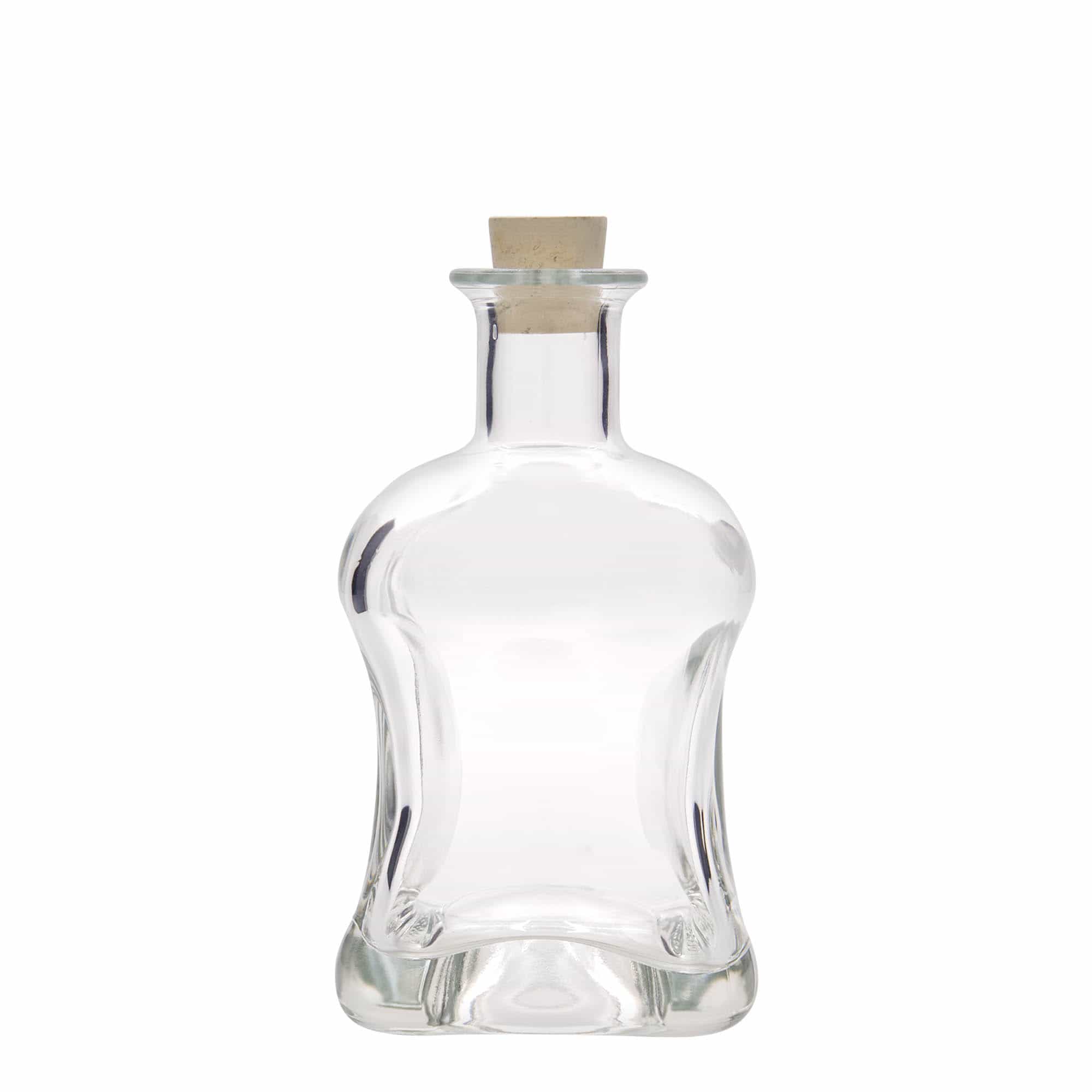 500 ml lasipullo 'Dublin', neliö, suu: korkki