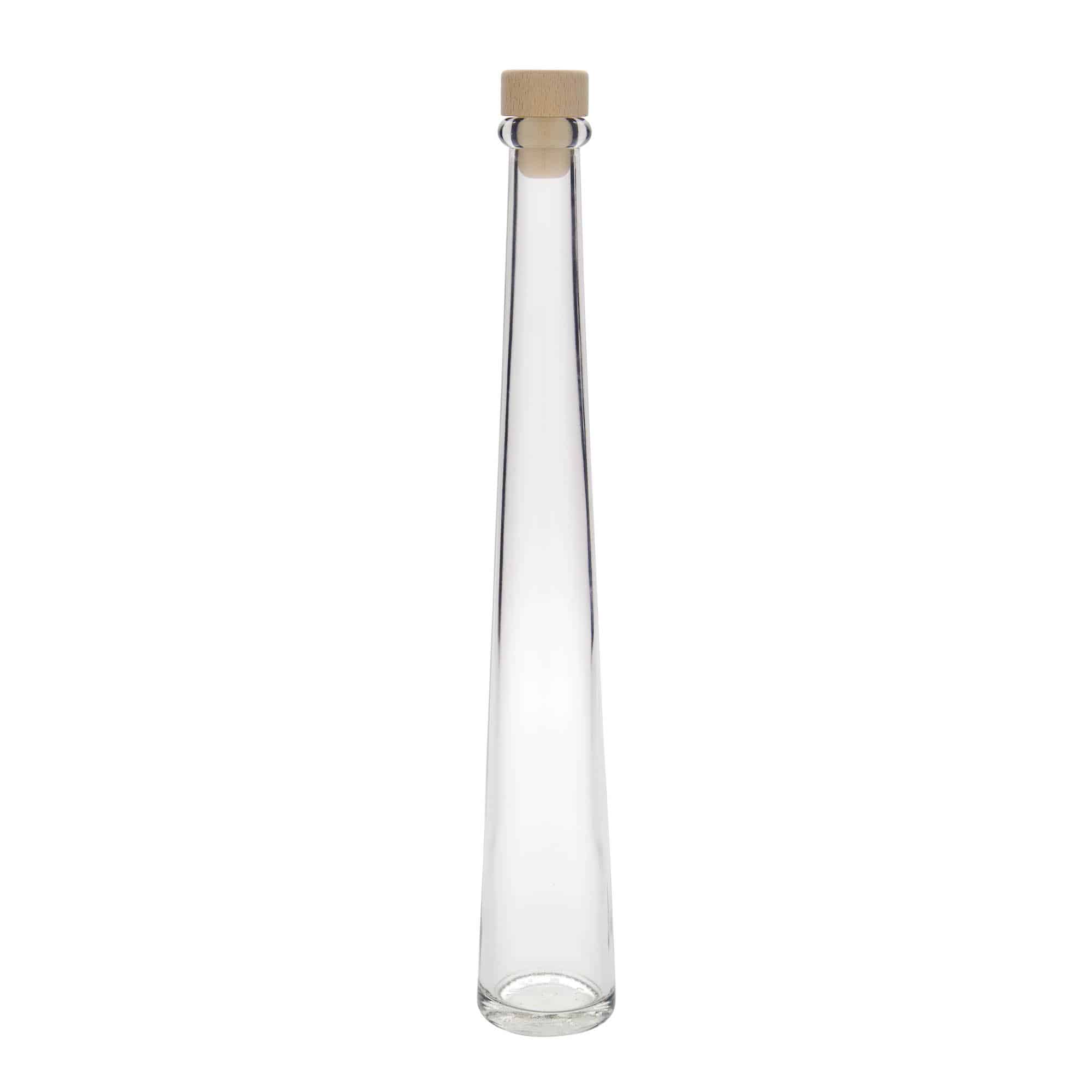 200 ml lasipullo 'Dama Rondo', suu: korkki