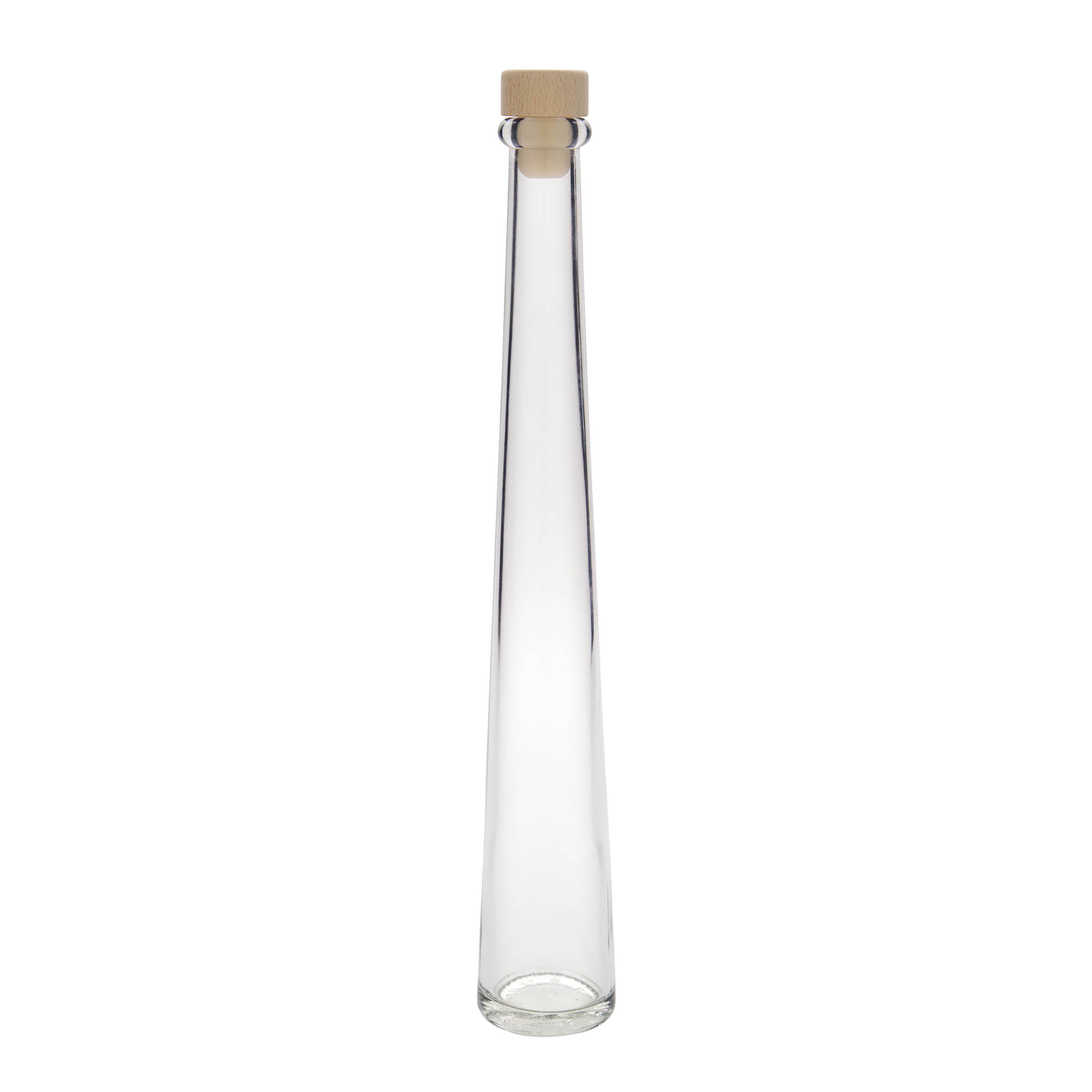 200 ml lasipullo ”Dama Rondo”, suuaukko: korkki