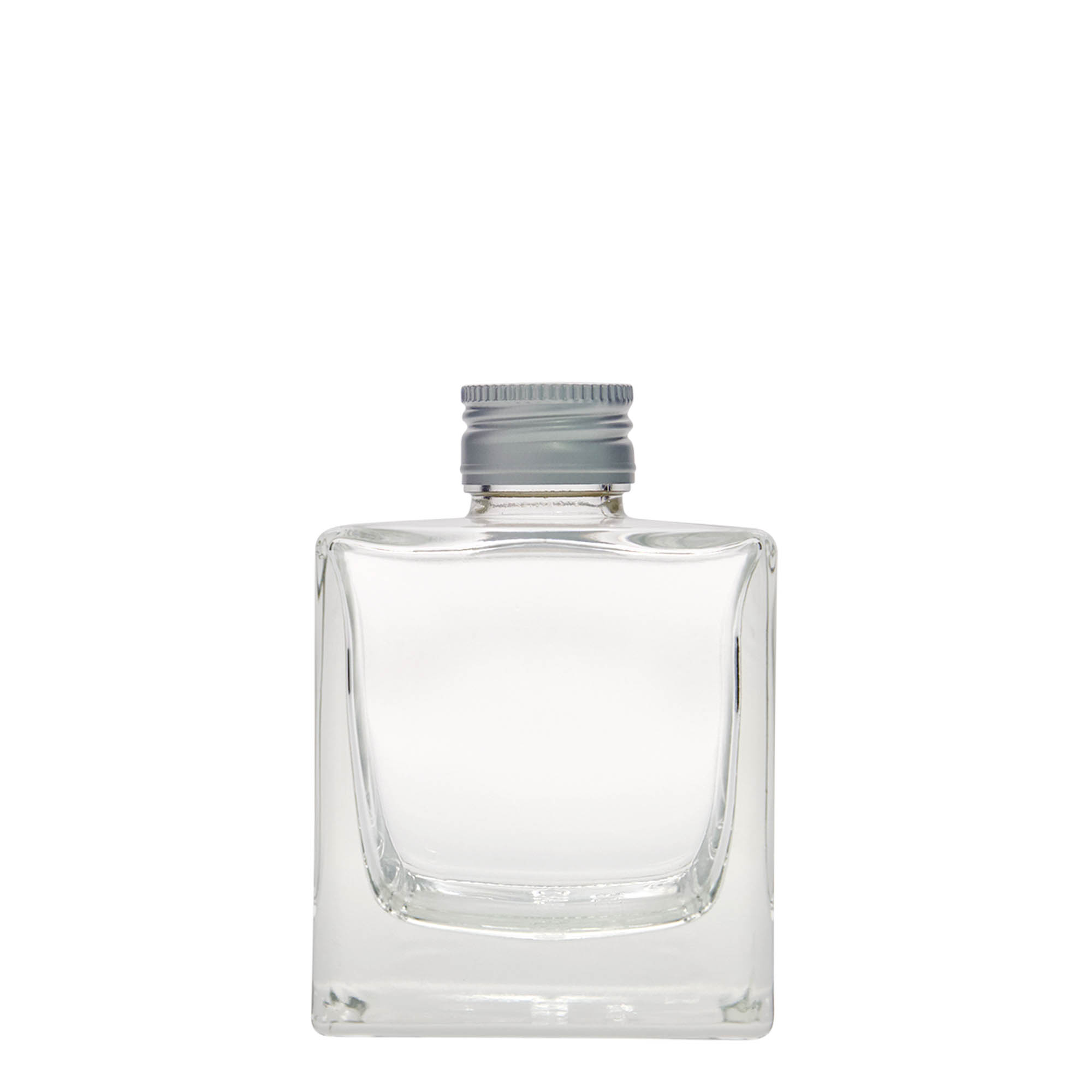 200 ml lasipullo ”Cube”, neliömäinen, suuaukko: PP 28