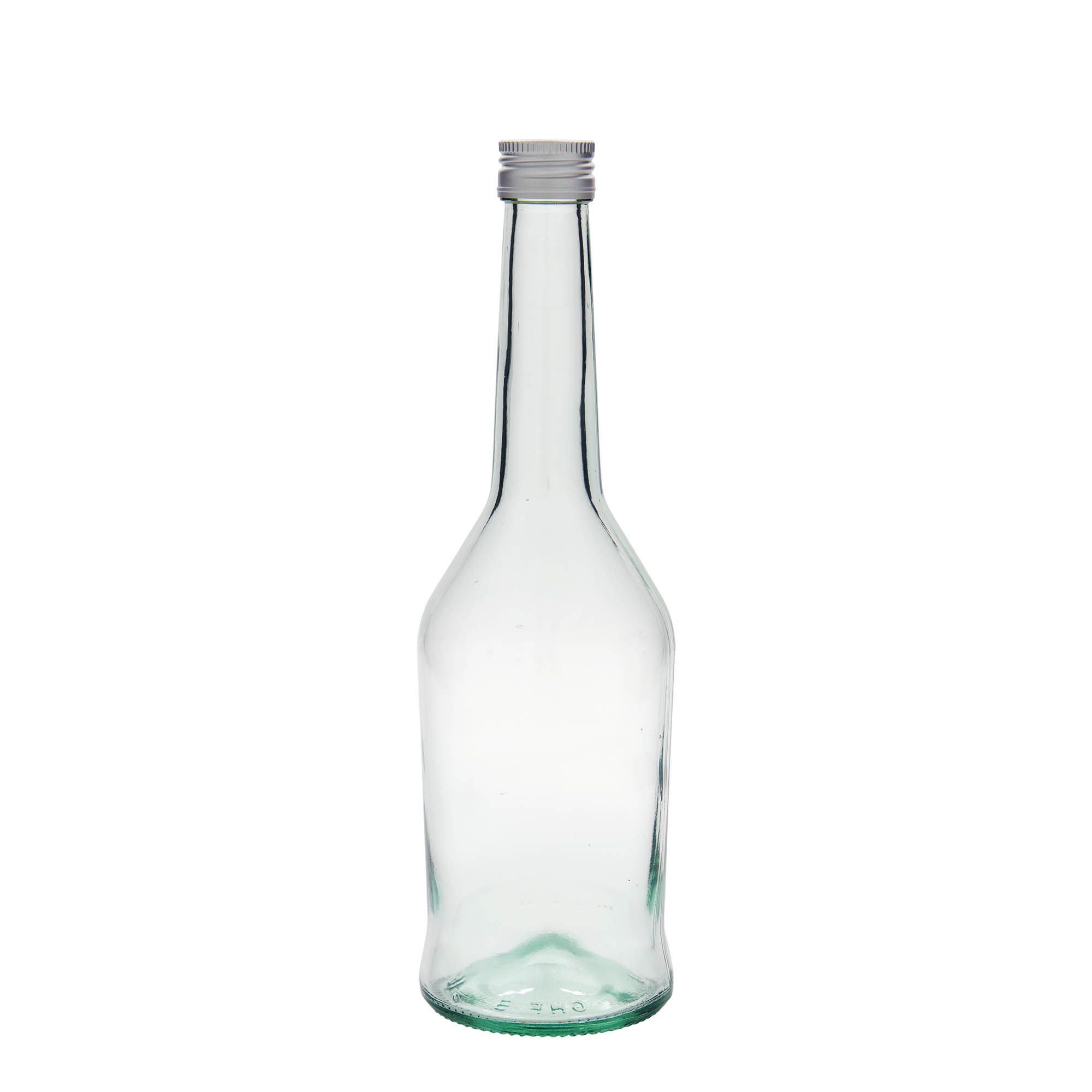 500 ml lasipullo väkeville alkoholijuomille, suuaukko: PP 28