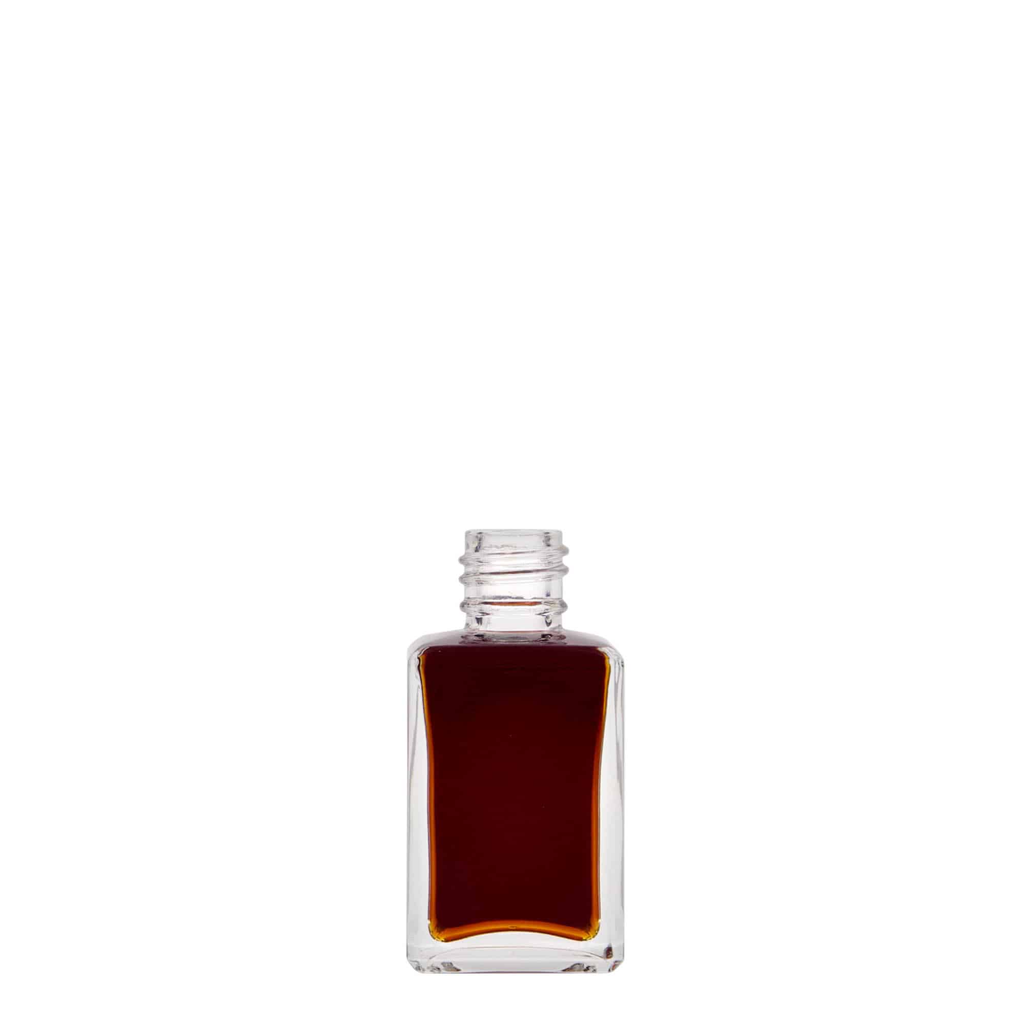 30 ml lasipullo 'Tamme', neliömäinen, suuaukko: PP 18