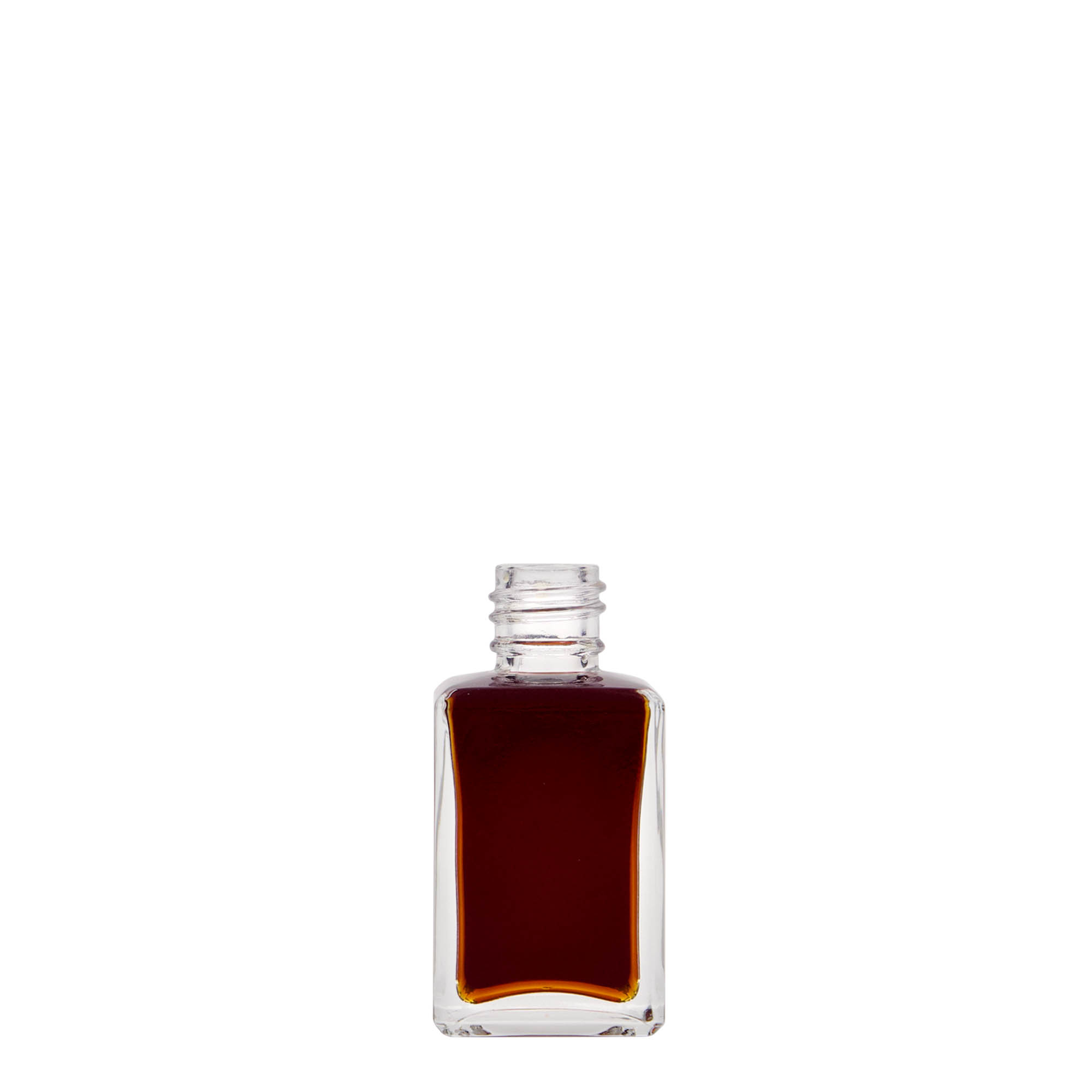 30 ml lasipullo 'Tamme', neliömäinen, suuaukko: PP 18 30 ml lasipullo 'Tamme', neliömäinen, suuaukko: PP 18