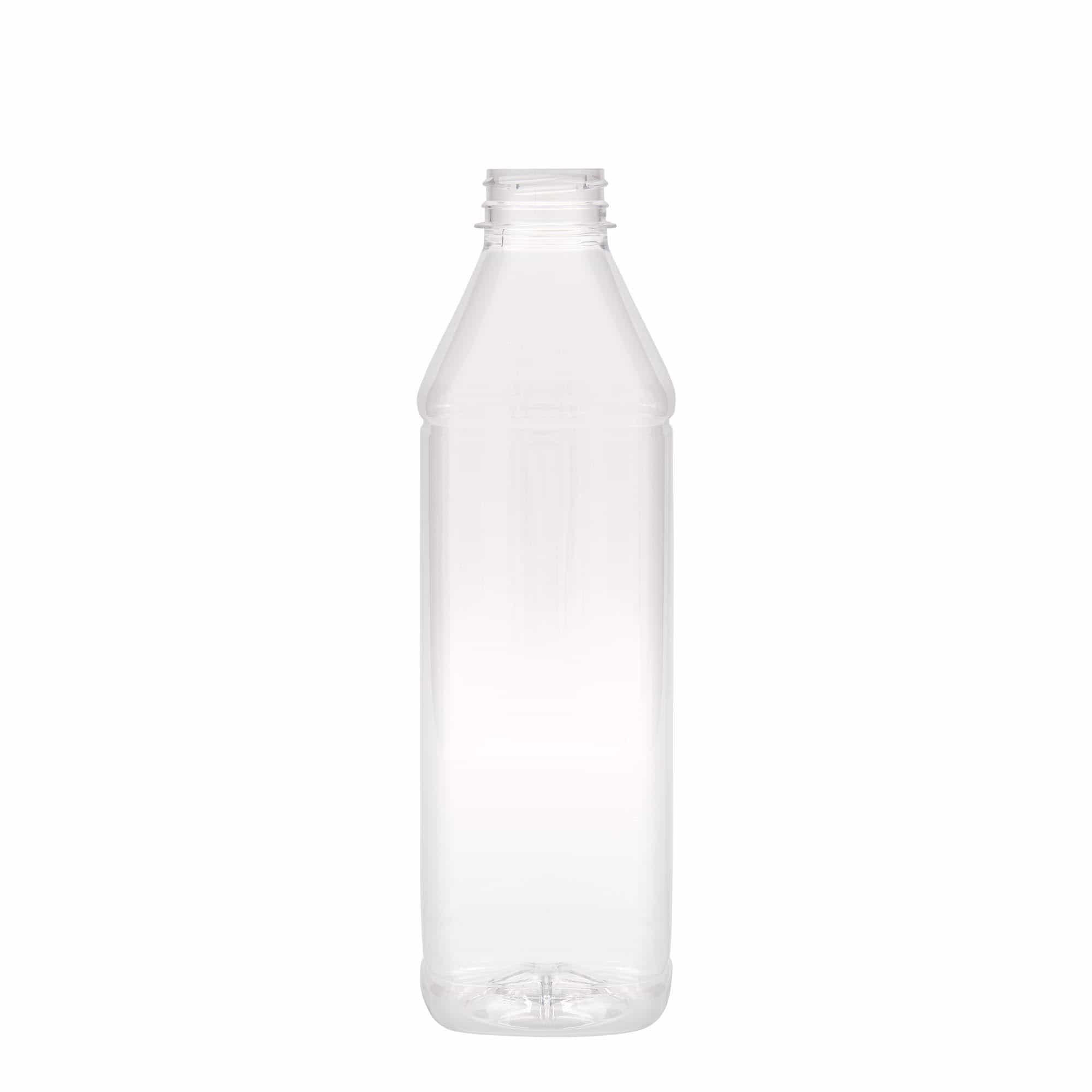 1000 ml PET-pullo Milk and Juice Carré, neliö, muovi, suu: 38 mm