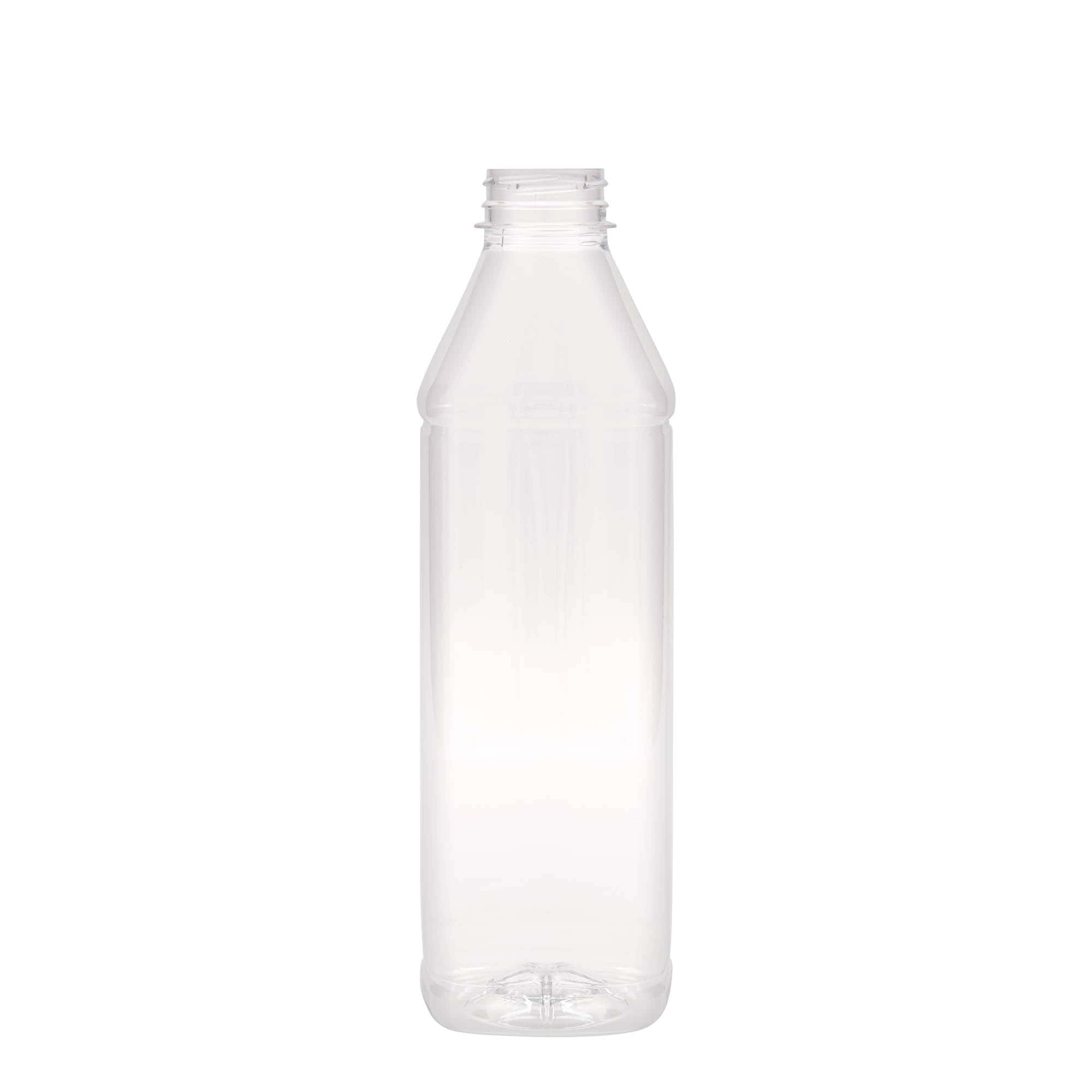 1 000 ml PET-pullo 'Milk and Juice Carré', neliömäinen, muovia, suuaukko: 38 mm