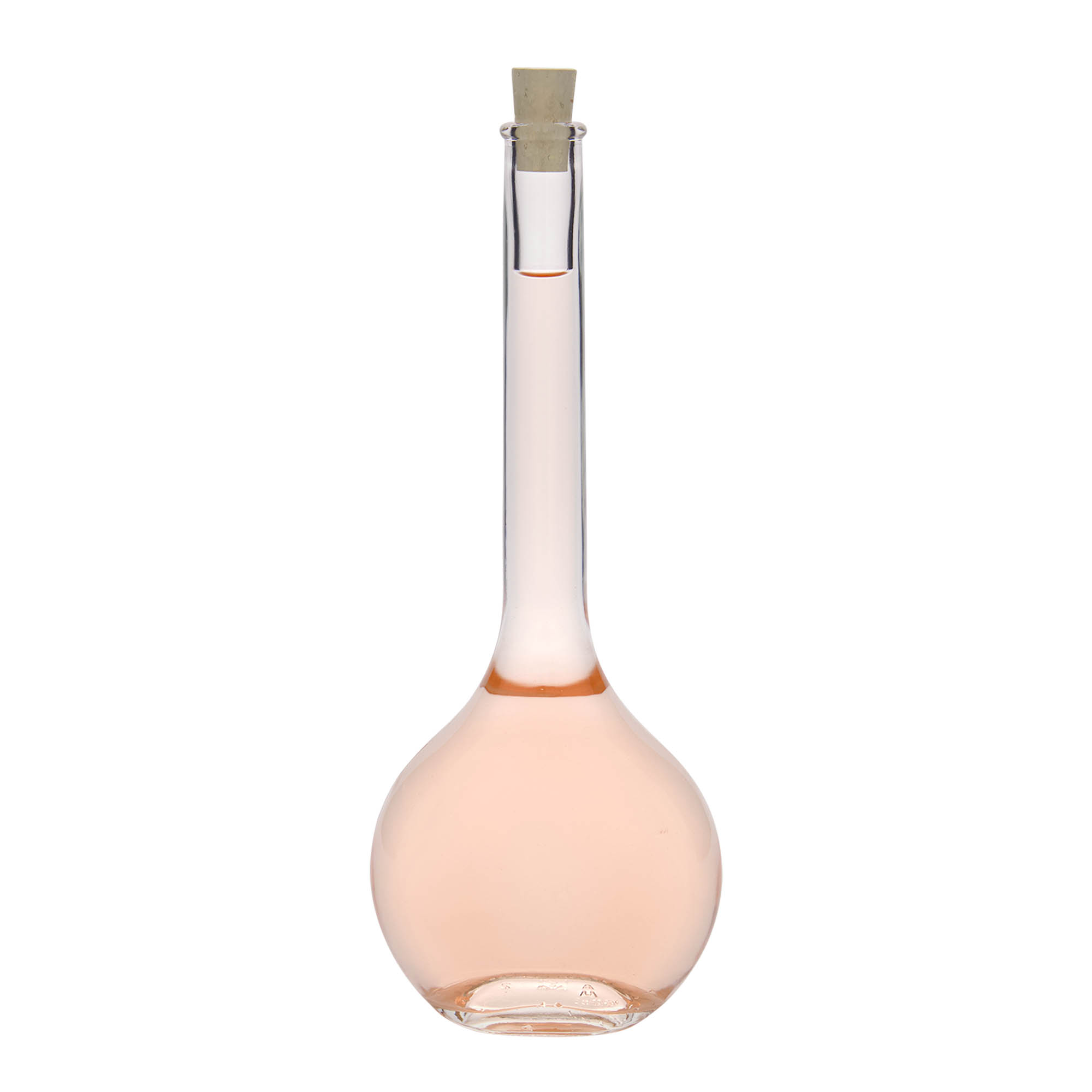 500 ml lasipullo 'Contessa', ovaali, suuaukko: korkki