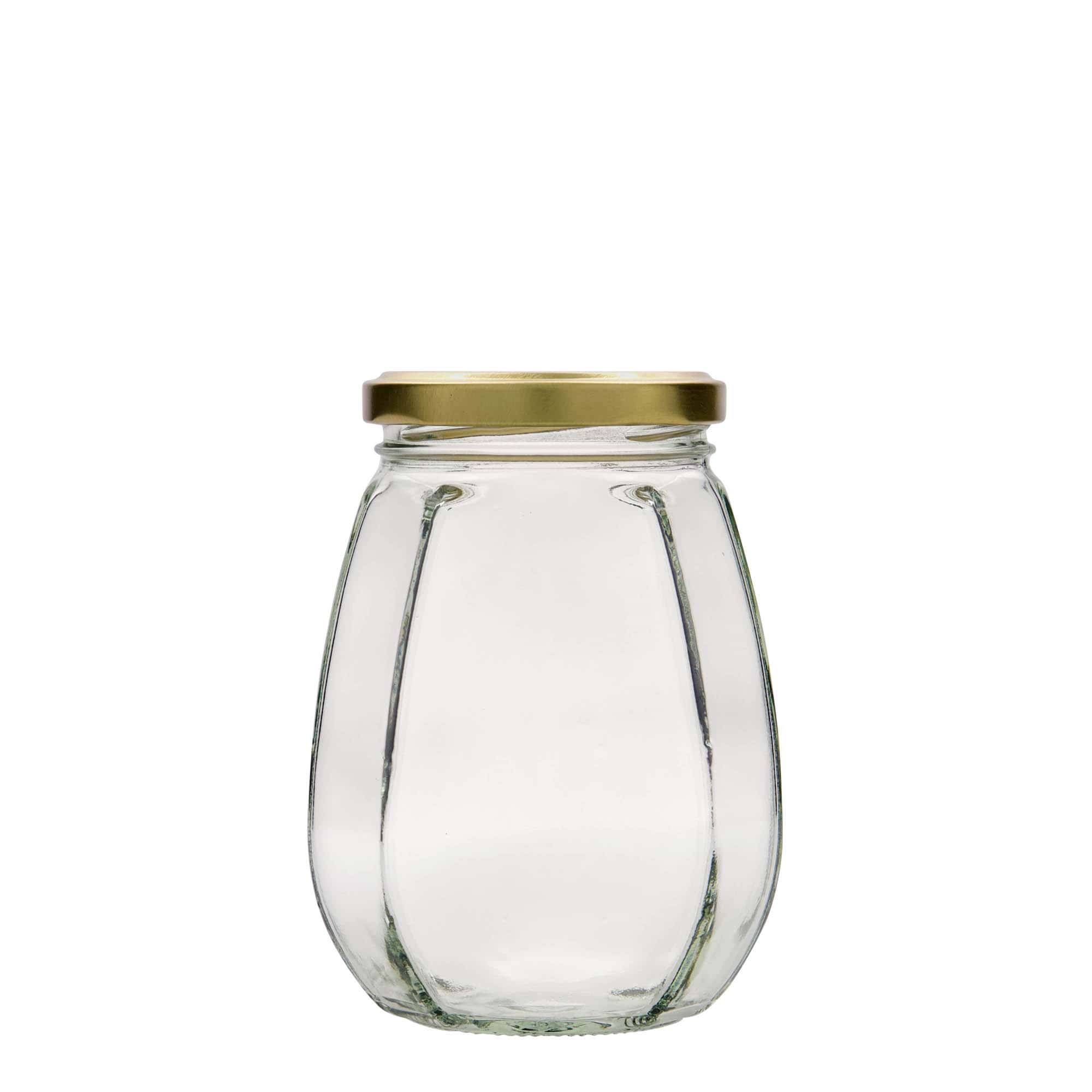 385 ml korurasia, kuusikulmainen, suuaukko: Twist-off (TO 63)