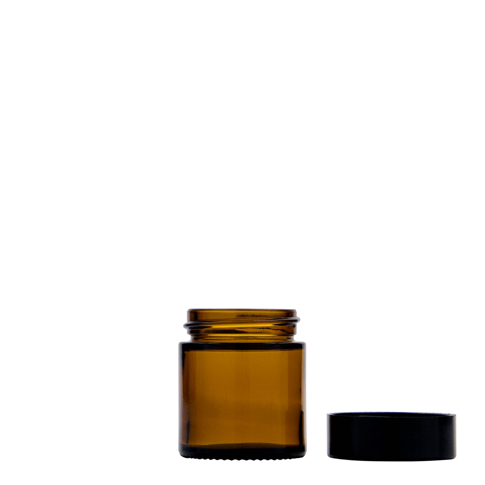 30 ml purkki 'Brown Line', lasia, ruskea, suuaukko: ruuvikorkki