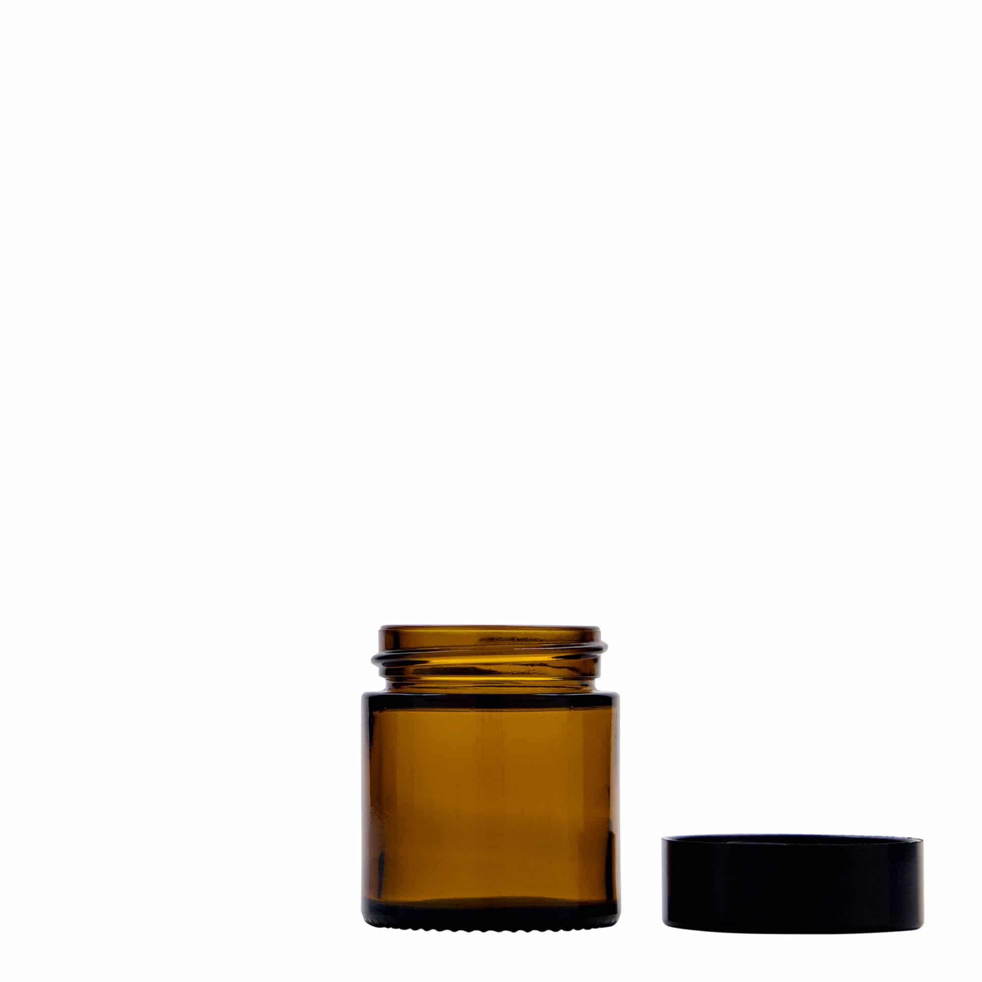 30 ml purkki ”Brown Line”, lasia, ruskea, suuaukko: ruuvikorkki
