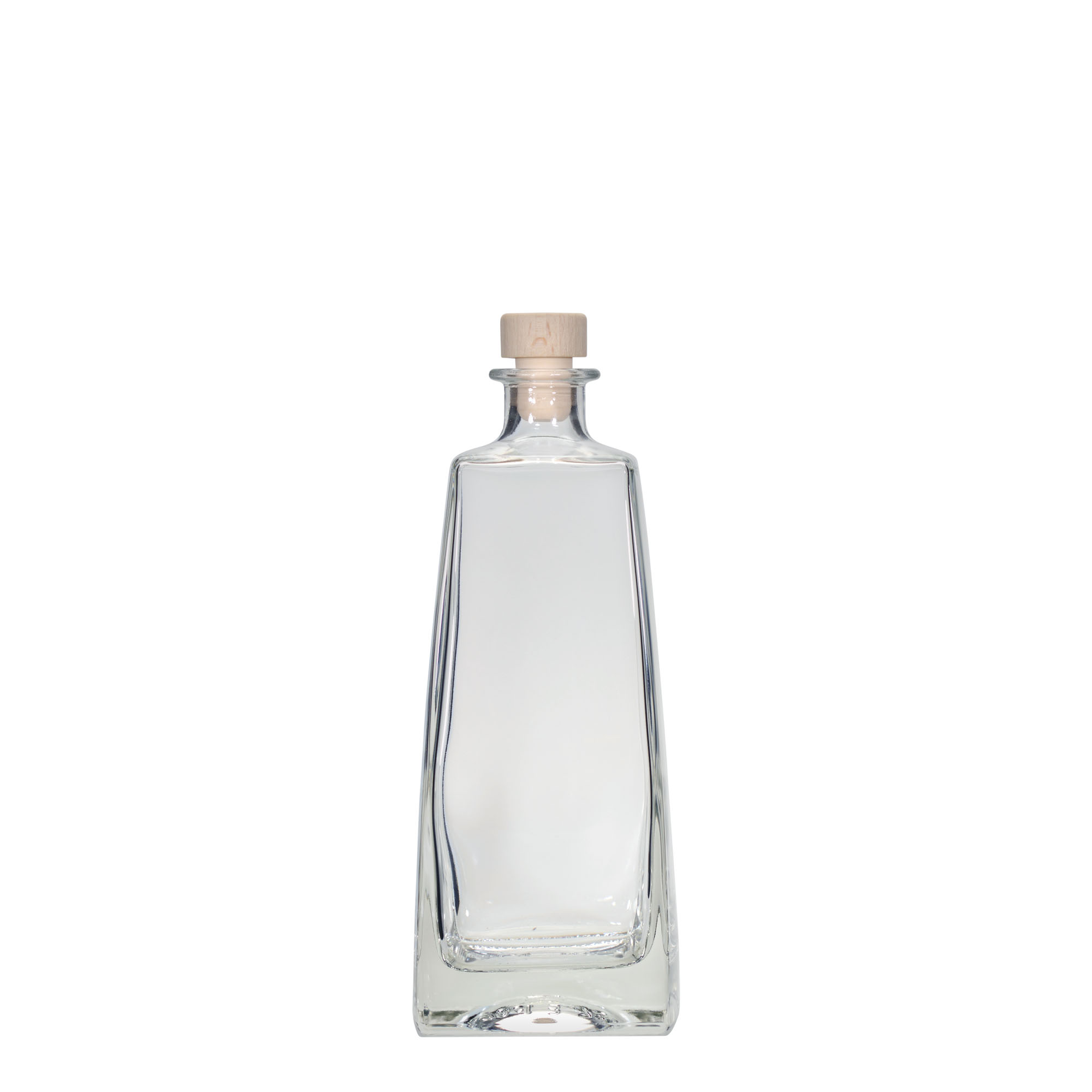 700 ml lasipullo 'Timmy', suorakaide, suuaukko: korkki