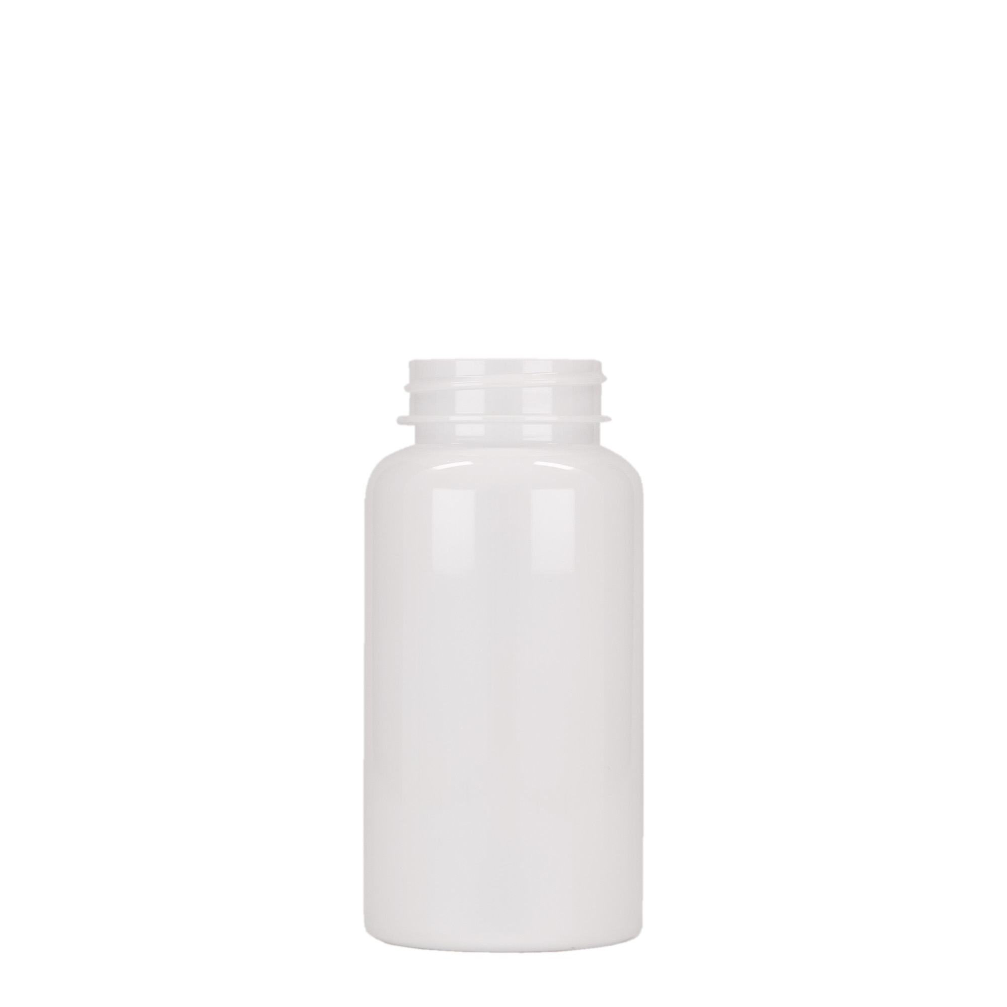 150 ml PET-pakkaus, muovia, valkoinen, suuaukko: 38/400