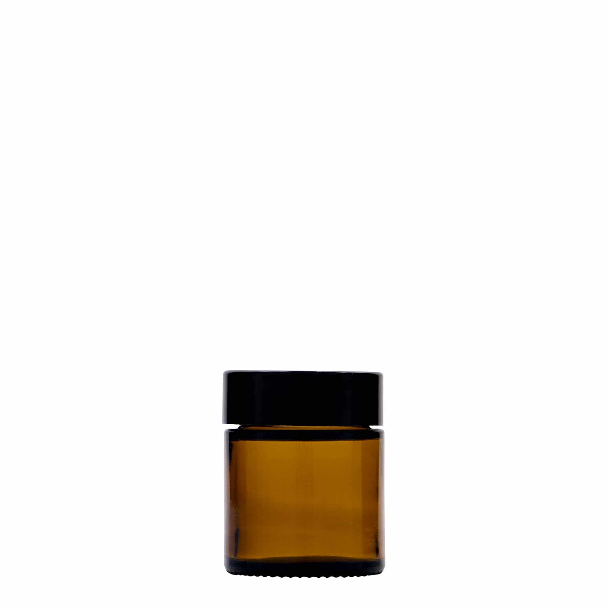 30 ml purkki 'Brown Line', lasia, ruskea, suuaukko: ruuvikorkki