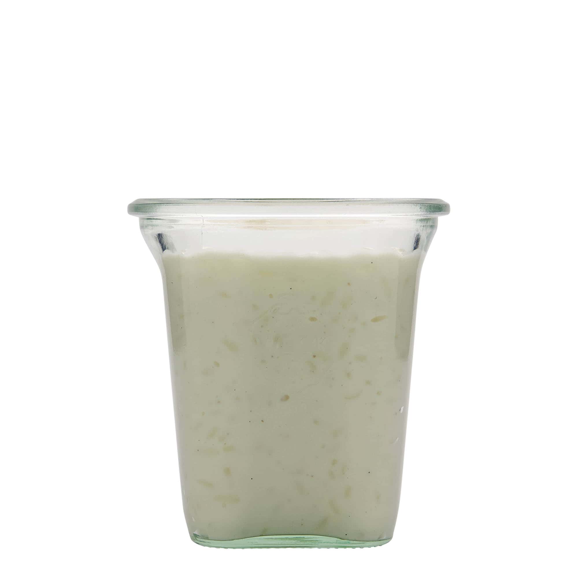 545 ml WECK-säilykepurkki, neliö, suu: pyöreä reuna