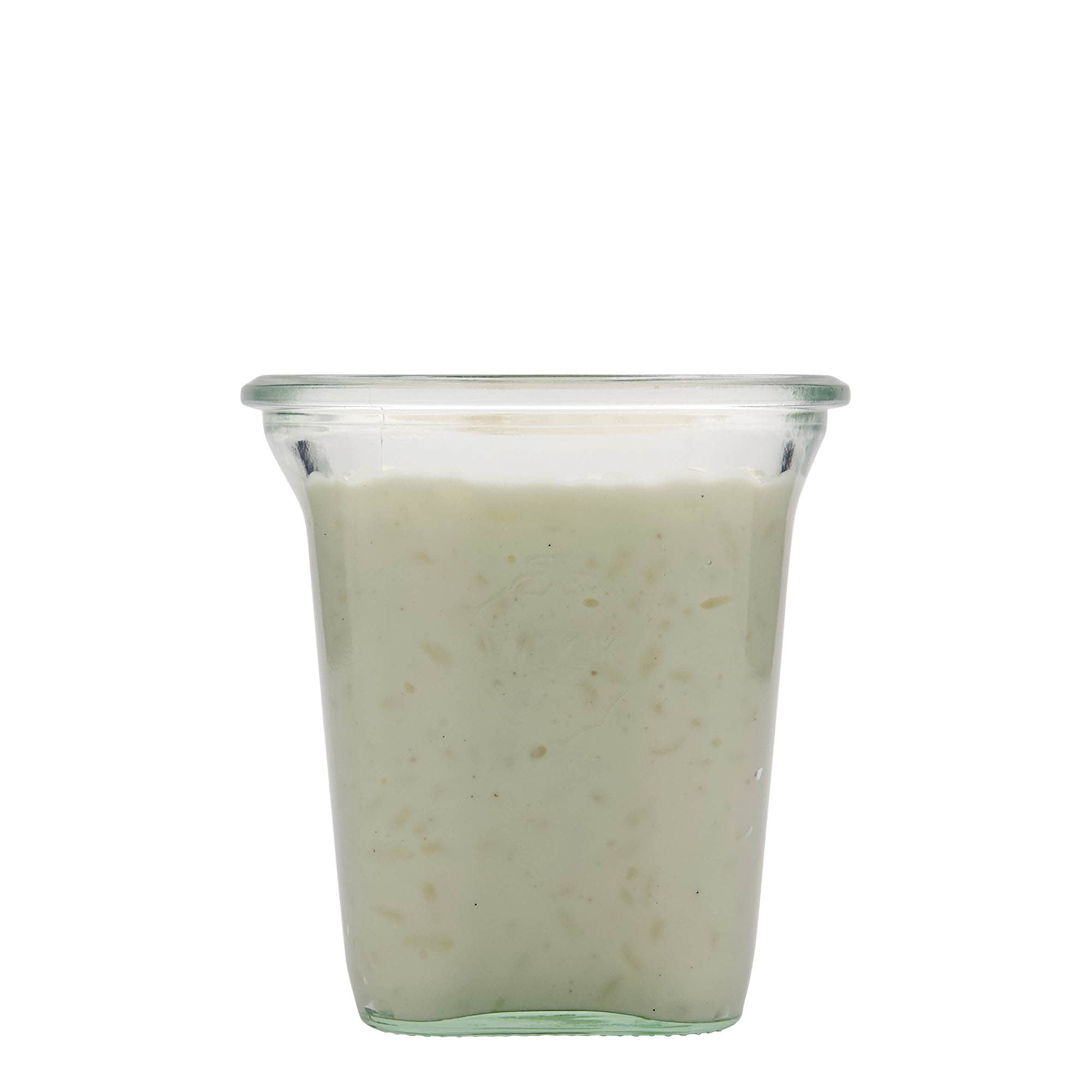 545 ml WECK-nelikulmainen lasi, neliö, suuaukko: pyöreä reuna