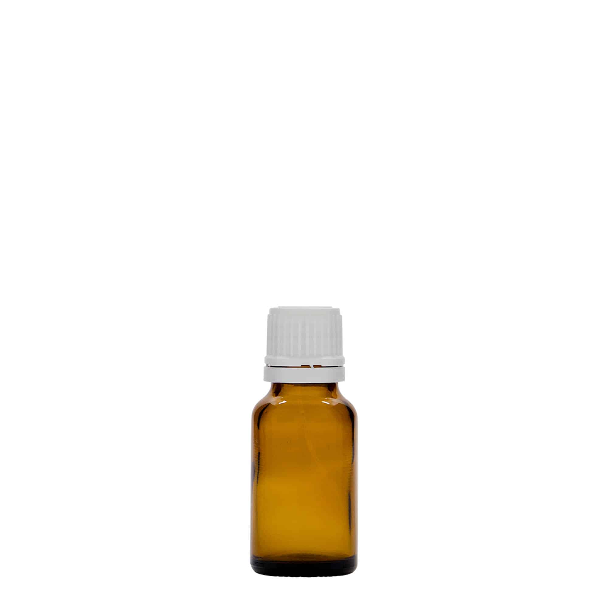 15 ml lääkepullo, lasi, ruskea, suu: DIN 18