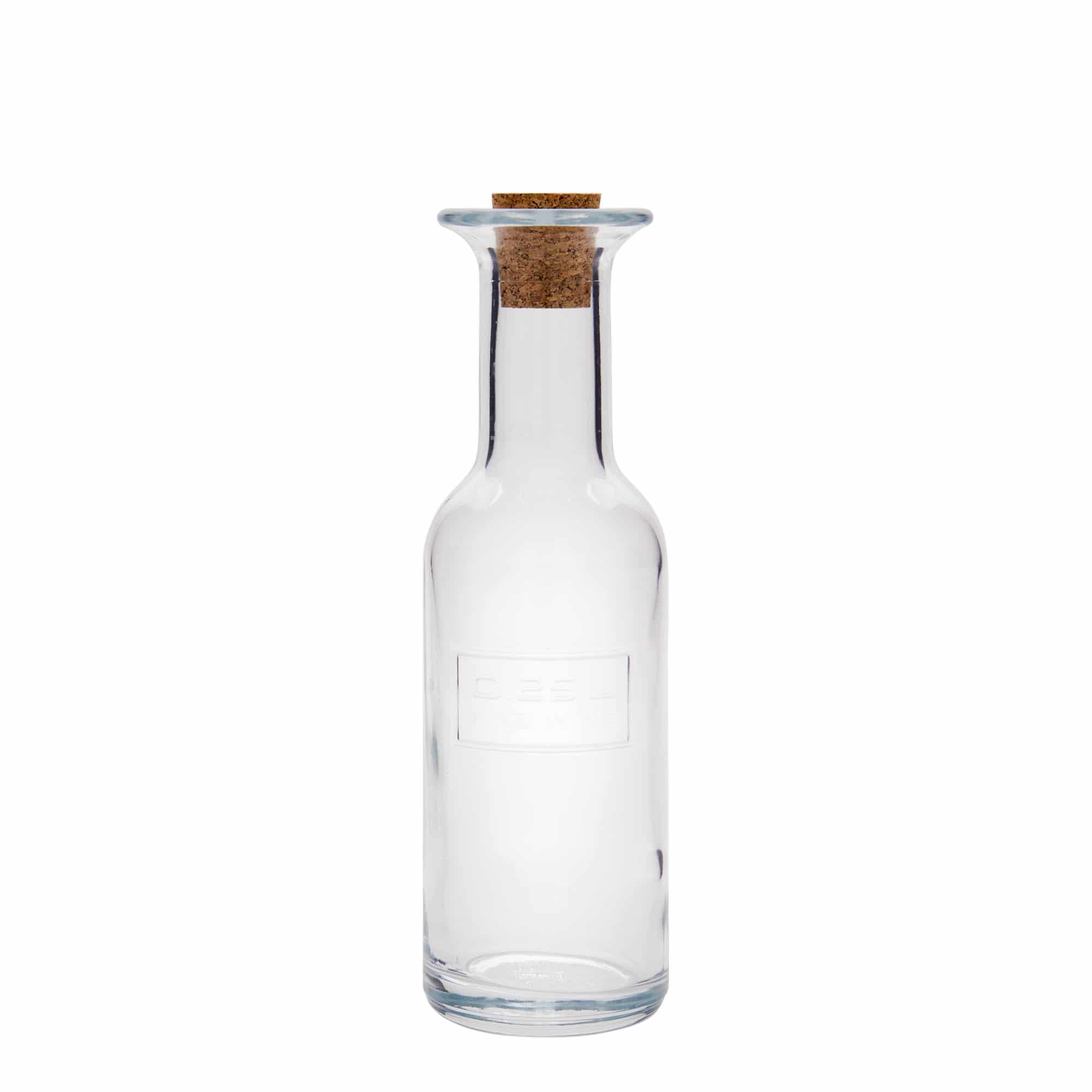 250 ml lasipullo 'Optima Fine Wine', suu: korkki