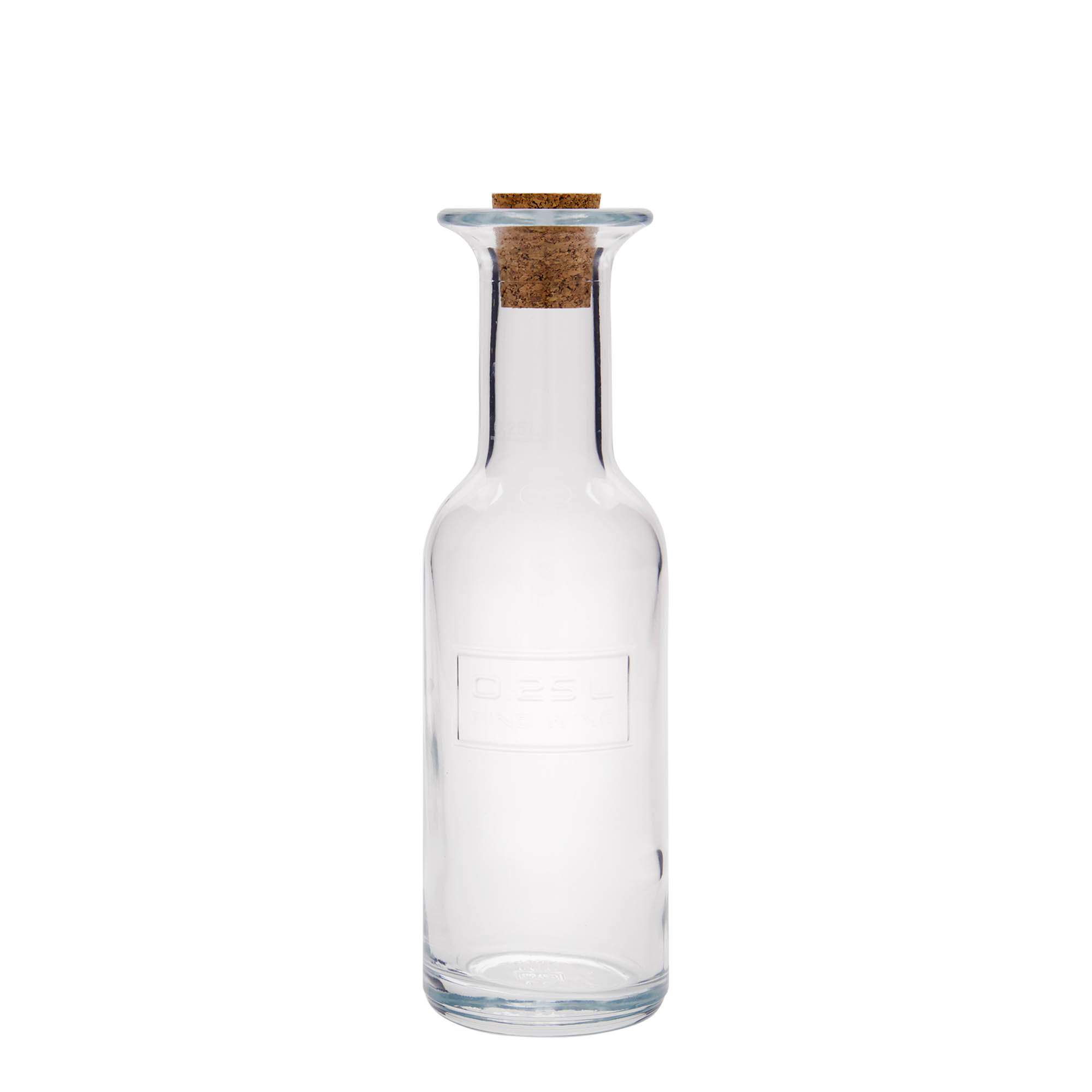 250 ml lasipullo 'Optima Fine Wine', suuaukko: korkki 250 ml lasipullo 'Optima Fine Wine', suuaukko: korkki