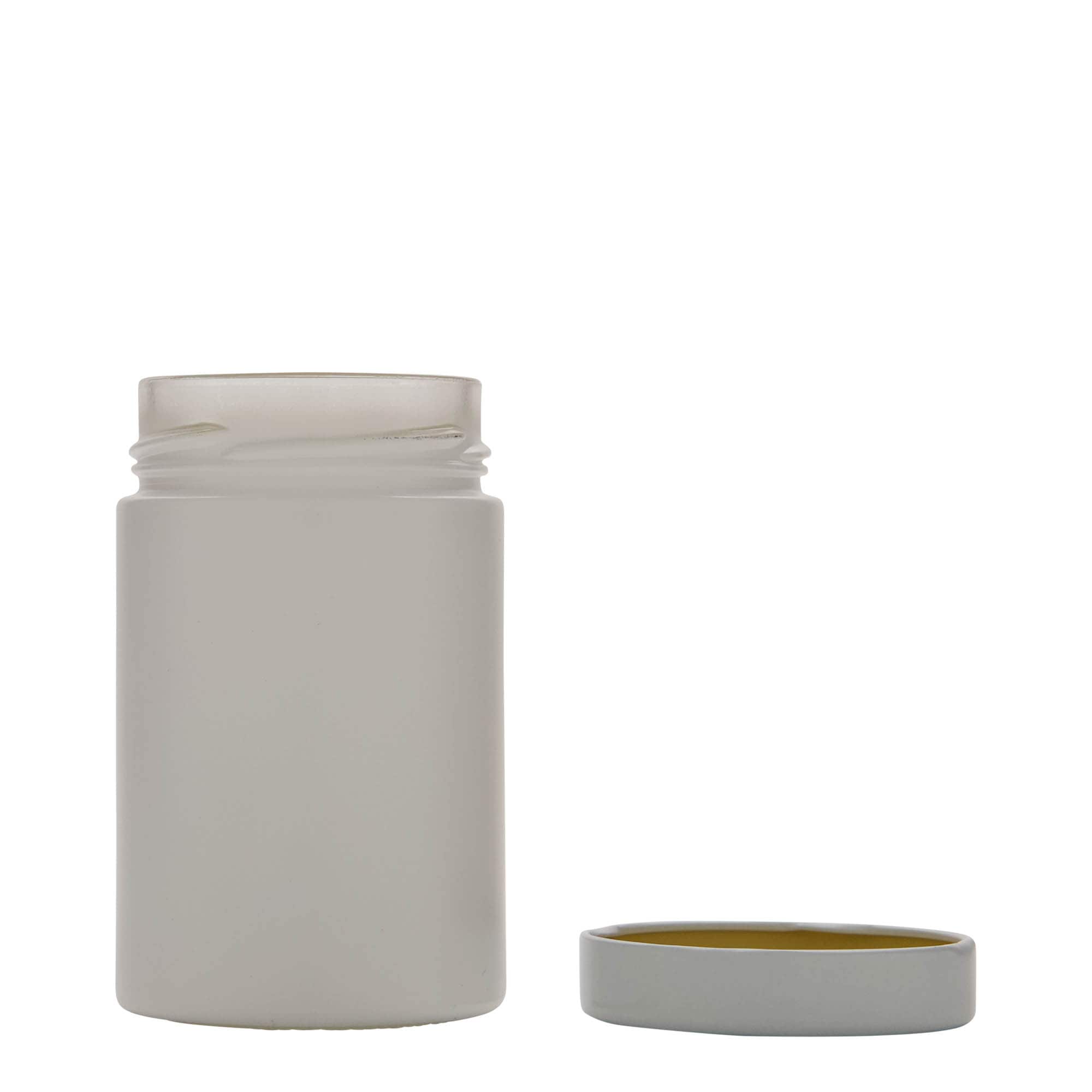 327 ml pyöreä lasi 'Aurora', valkoinen, suuaukon tyyppi: Deep-Twist-Off (DTO 66)