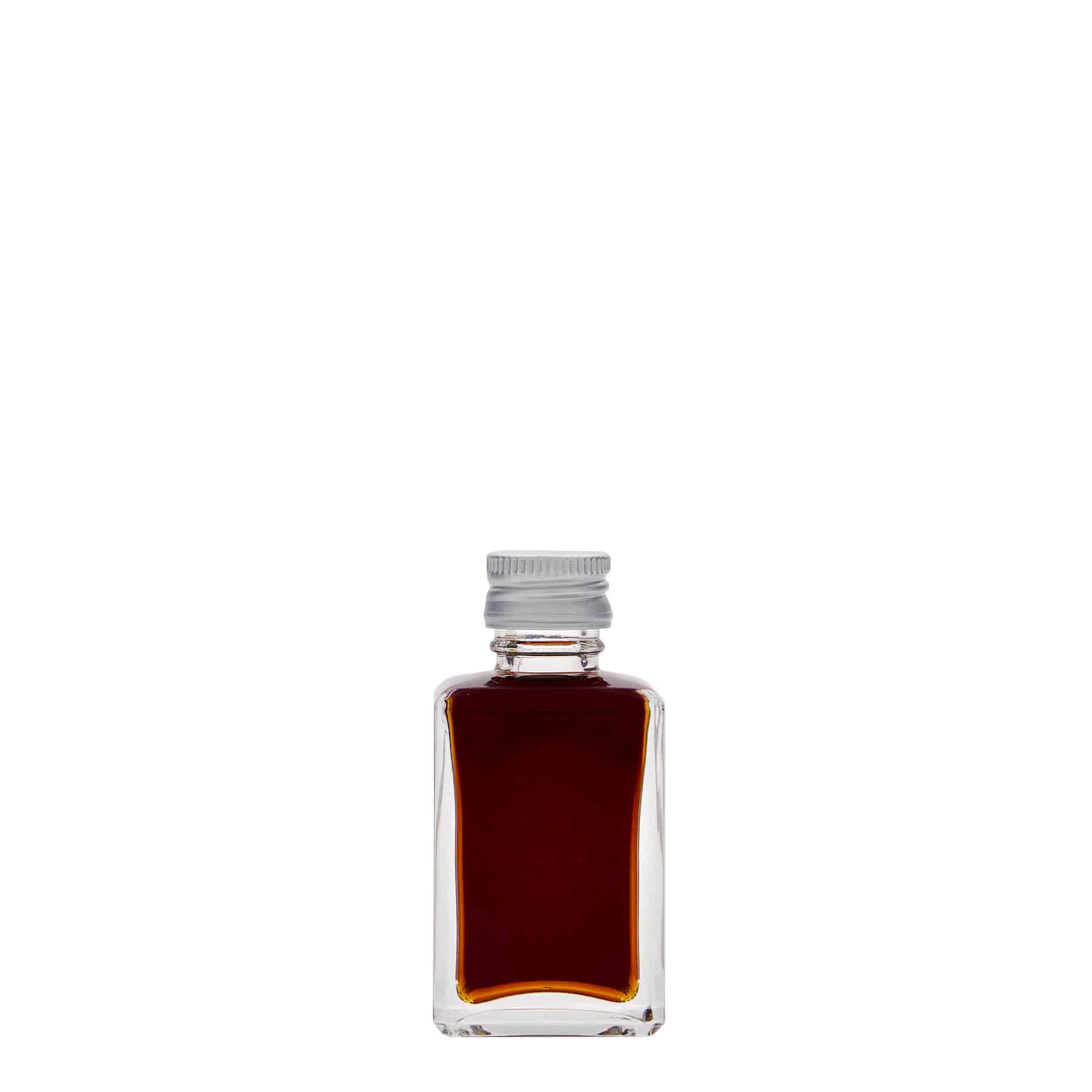 30 ml lasipullo 'Tamme', neliö, suu: PP 18