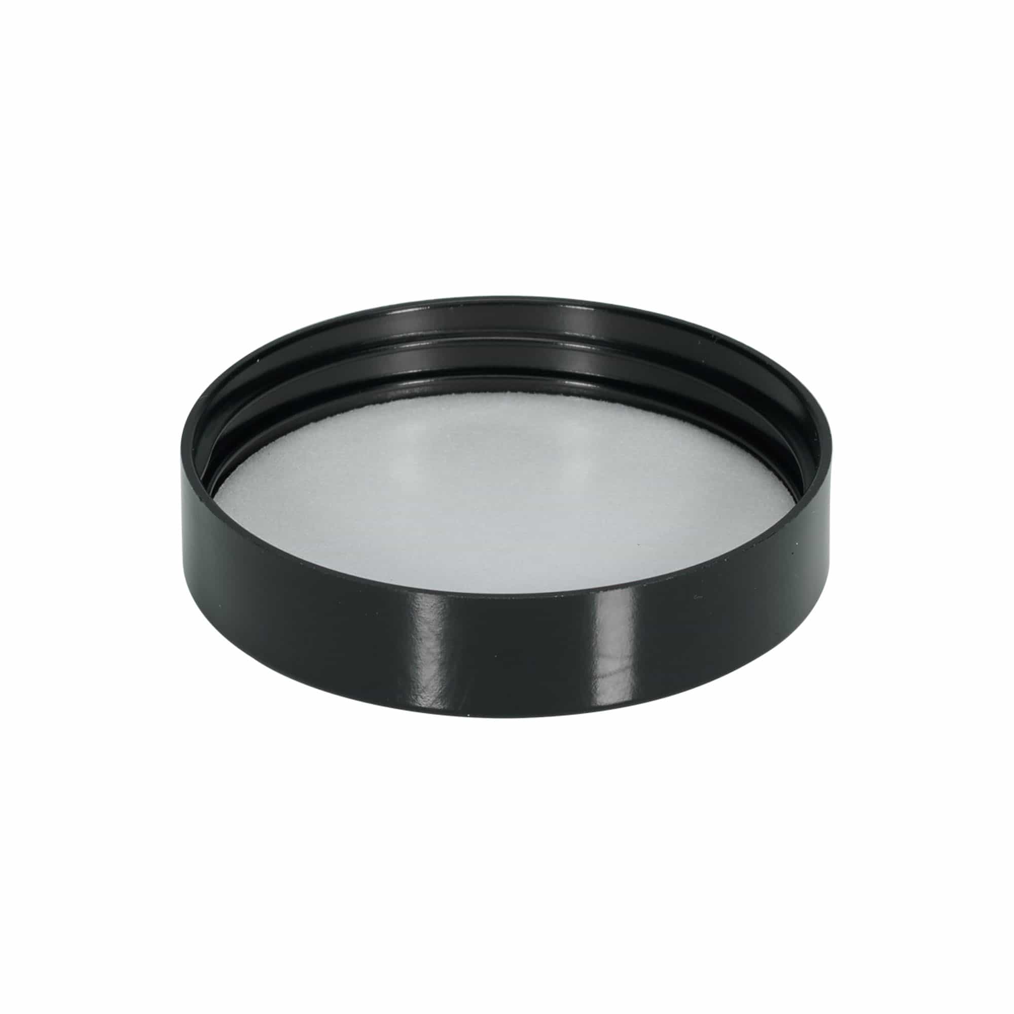 Kierrekorkki 120 ml:lle 'Brown Line', HPM-muovi, musta