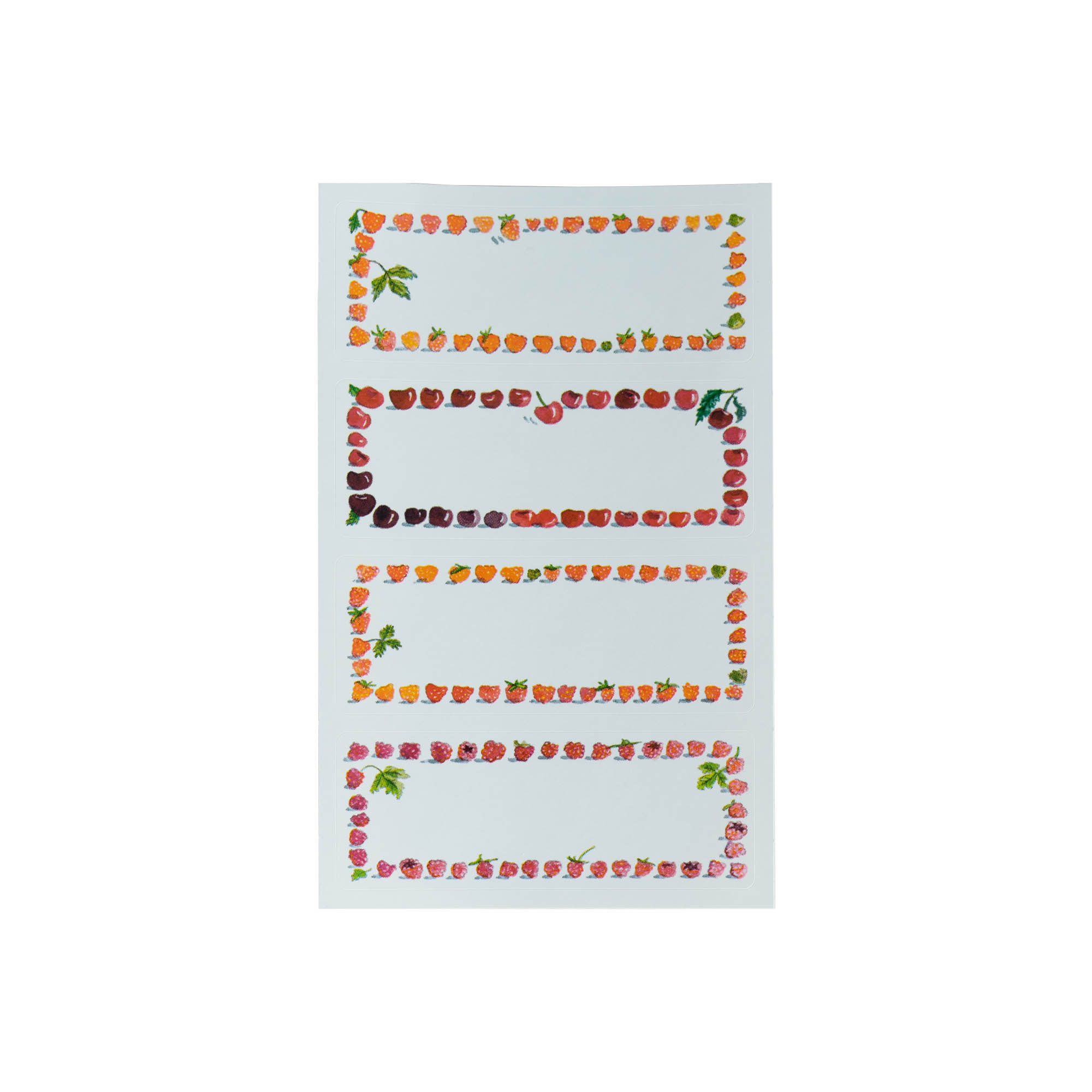 Zweckform-tarrat 'Hedelmäkehys', suorakulmainen, paperi, monivärinen