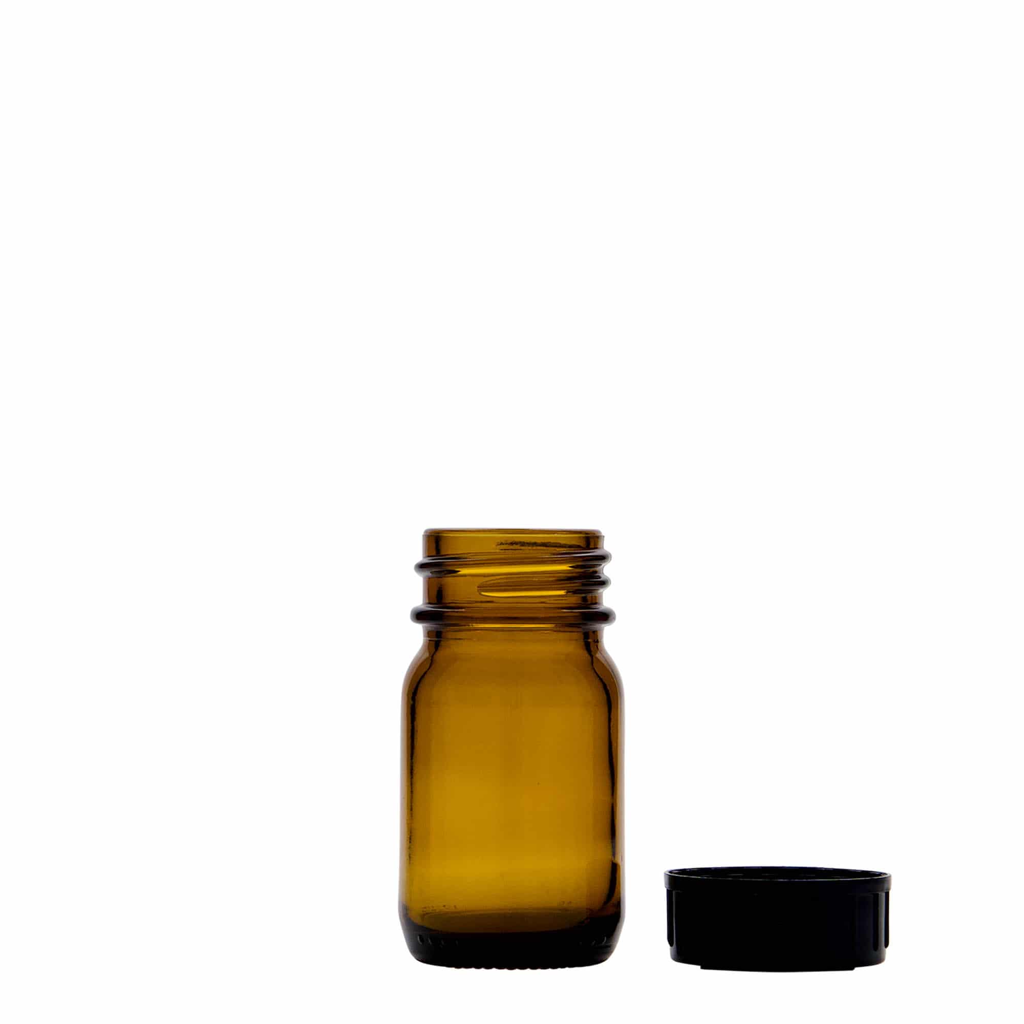 30 ml painotuubipullo, ruskea, suuaukko: DIN 32