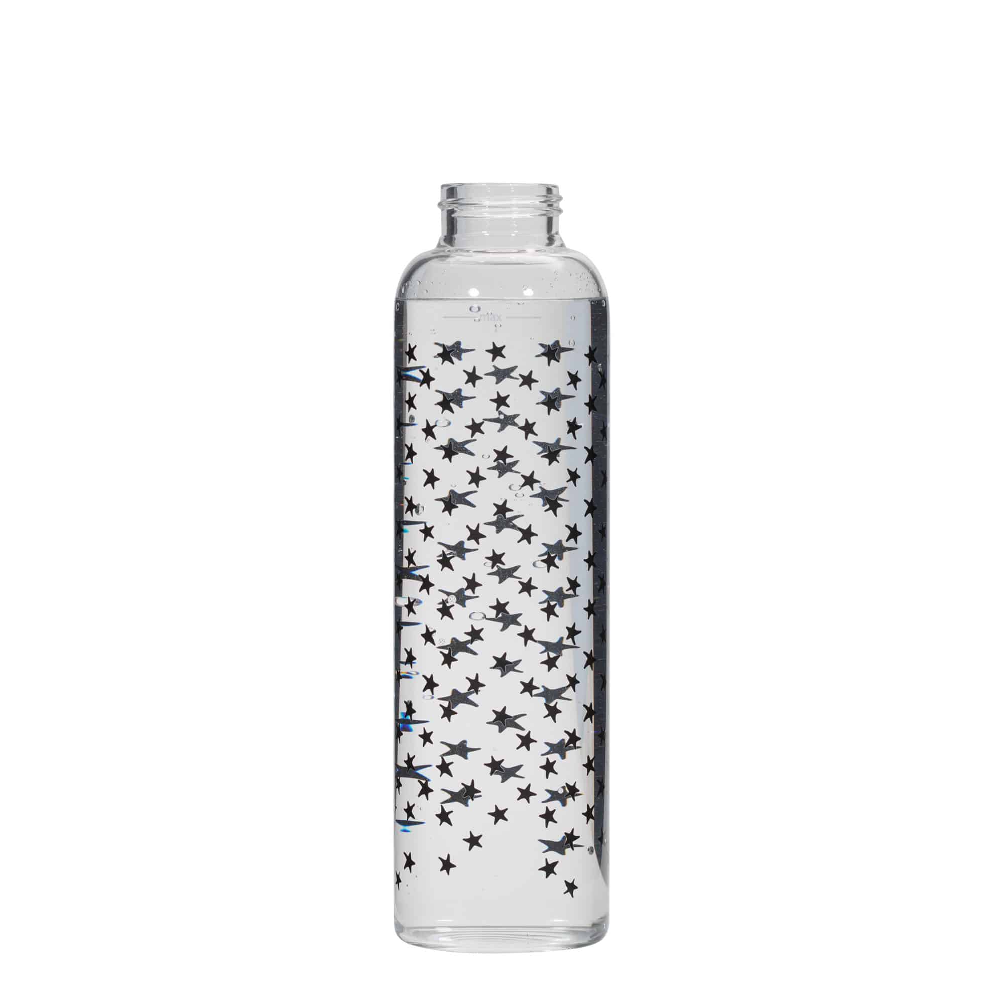 500 ml juomapullo 'Perseus', kuvio: mustat tähdet, suu: Kierrekorkki