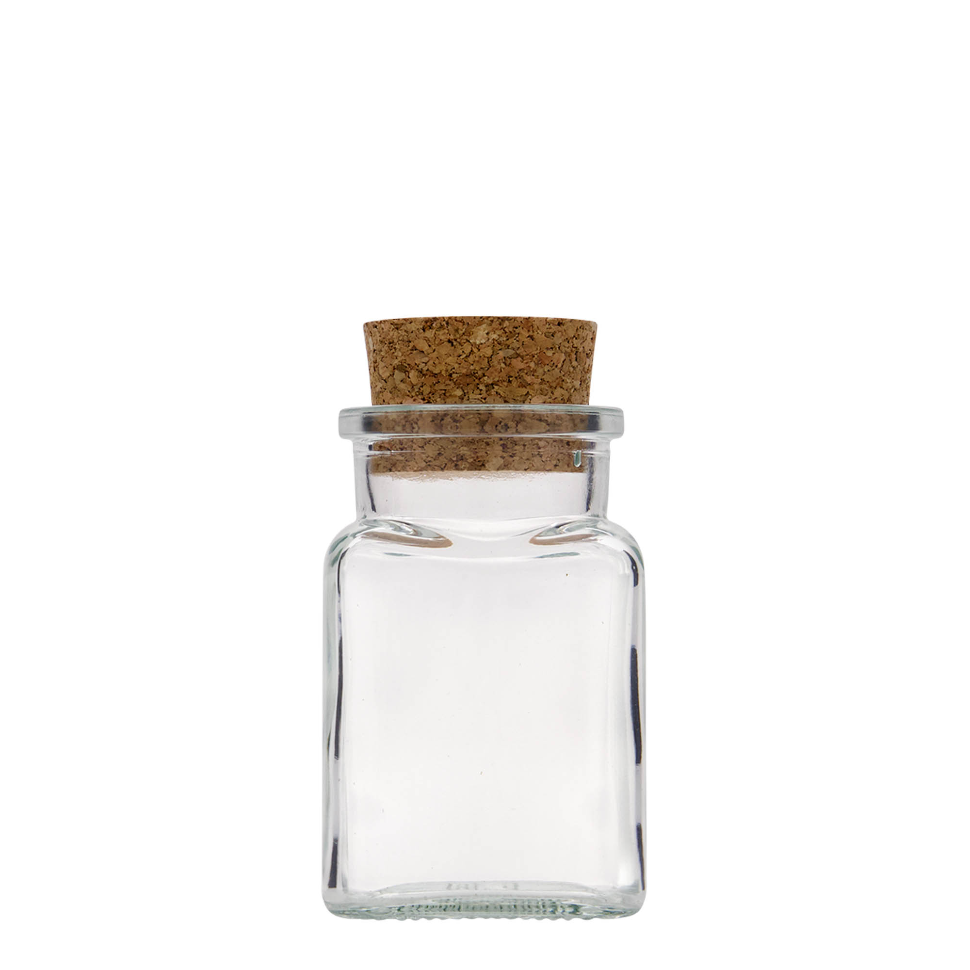 150 ml korkkilasi, neliskulmainen, suuaukko: korkki