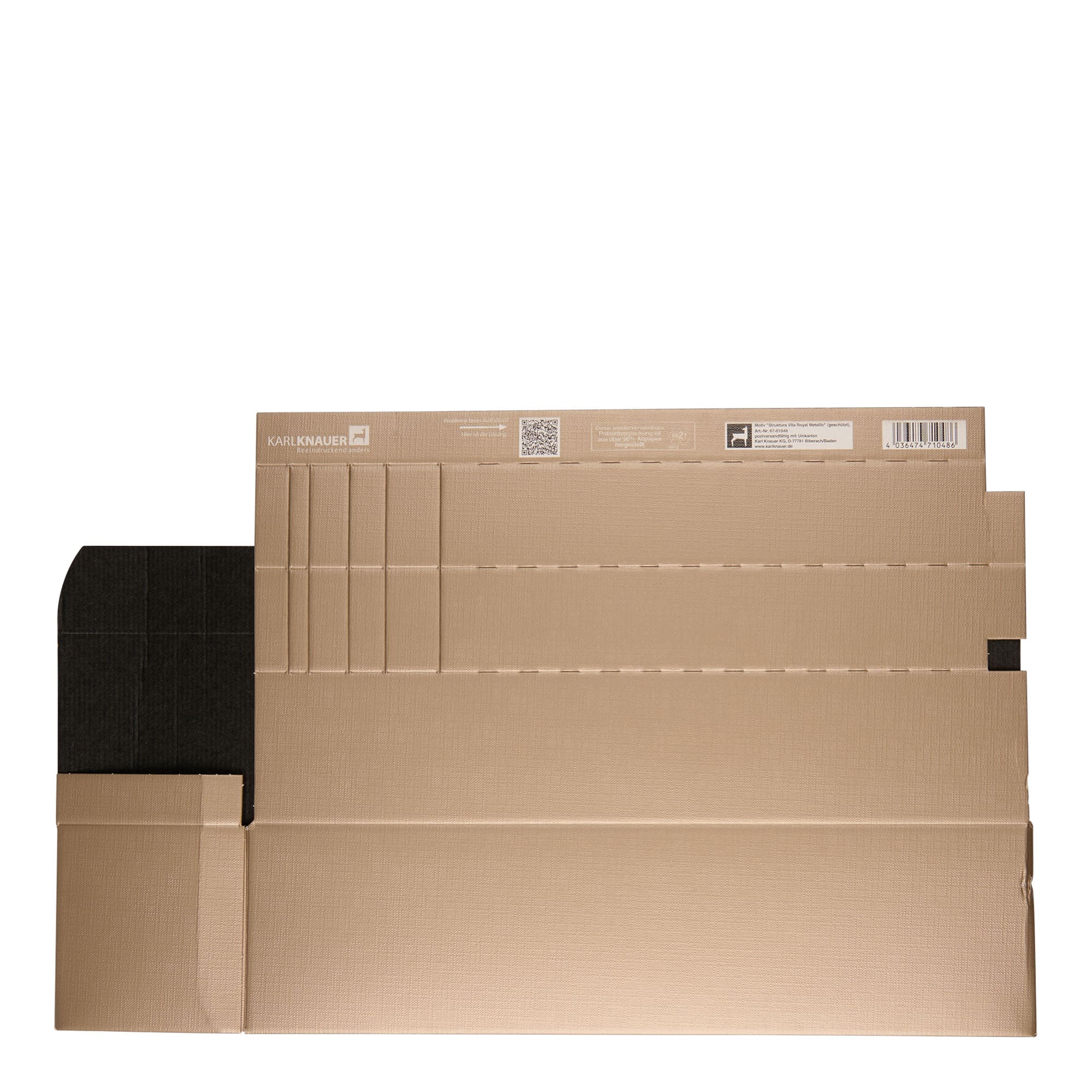 Lahjapakkaus 'Metallic', suorakulmainen, pahvia, samppanja Lahjapakkaus 'Metallic', suorakulmainen, pahvia, samppanja