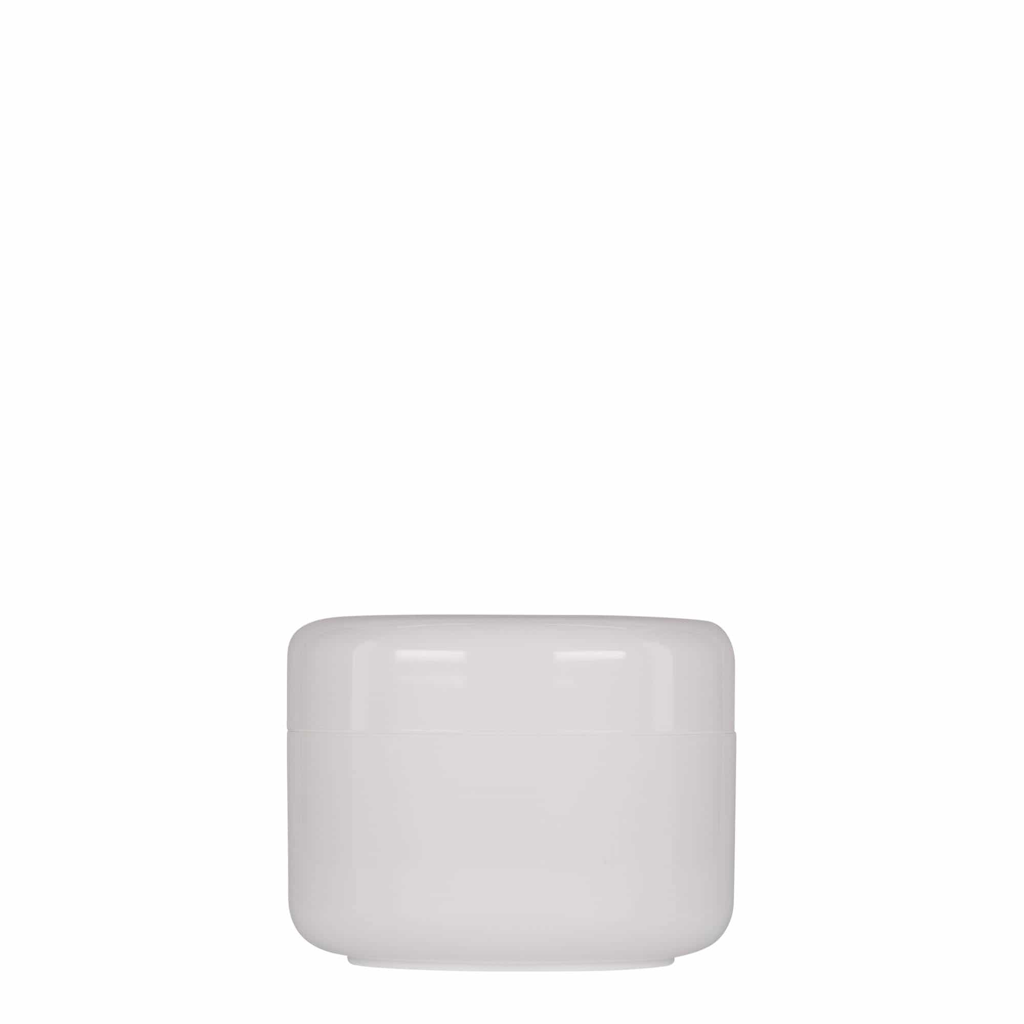 100 ml muovirasia 'Bianca', PP, valk., suu: Kierrekorkki