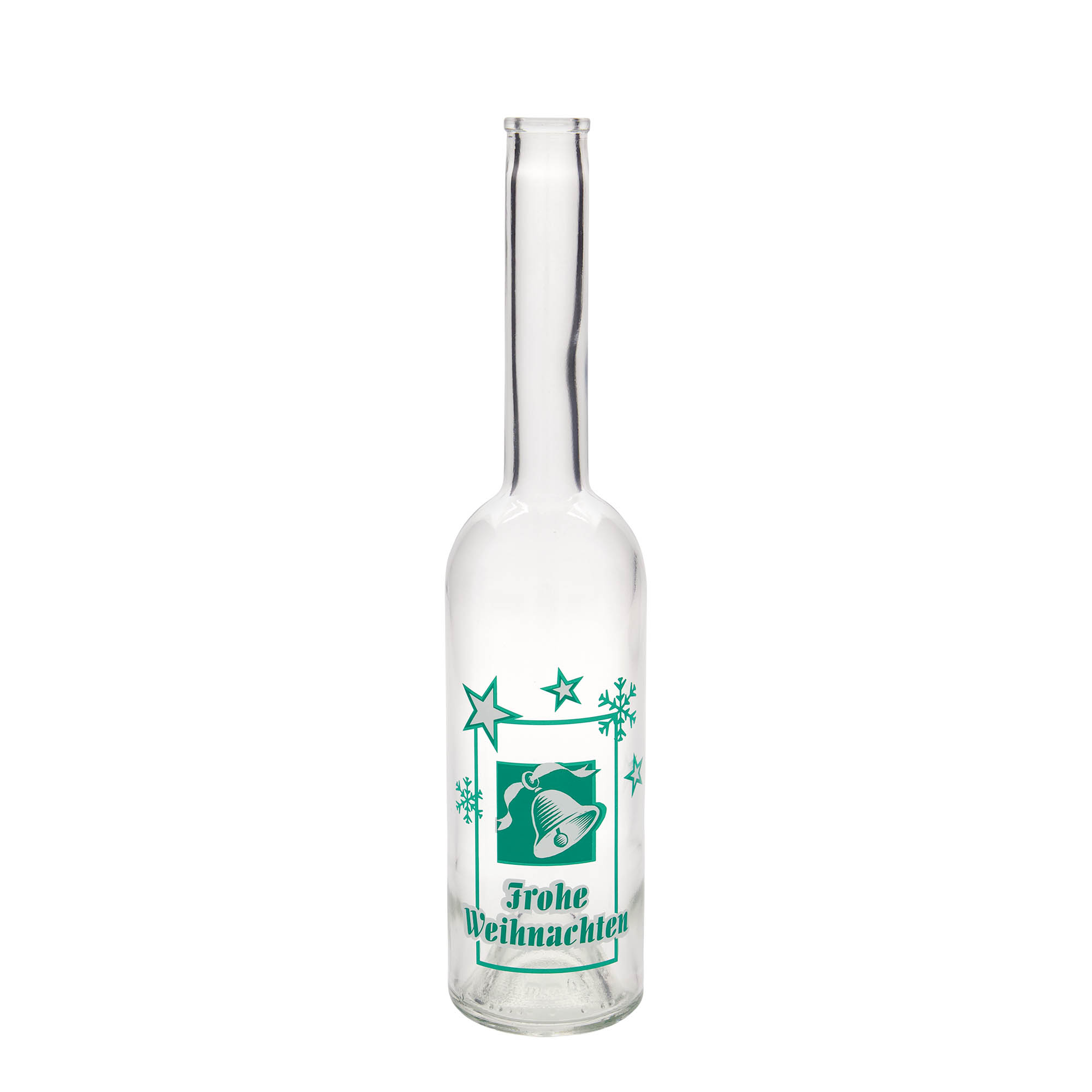 500 ml lasipullo ”Opera”, kuva: Hyvää joulua, suuaukko: korkki