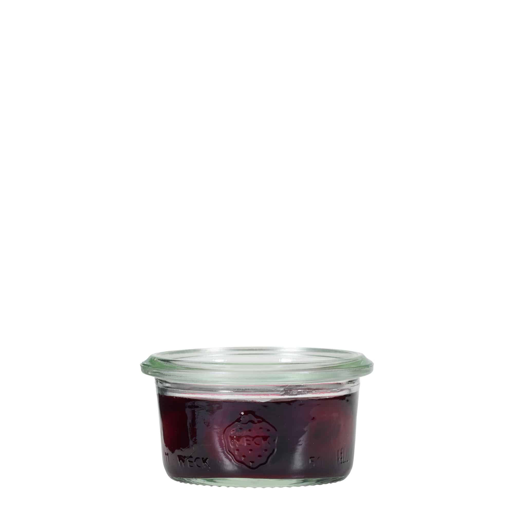 50 ml WECK sylinterimäinen lasipurkki, suu: pyöreä reuna