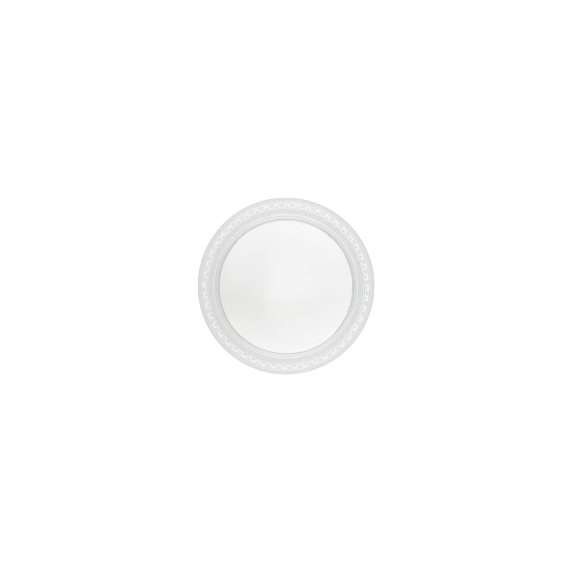 Ruuvikorkki 'Clear/Platin Edition', PP-muovi, valkoinen, suulle: 45/2P