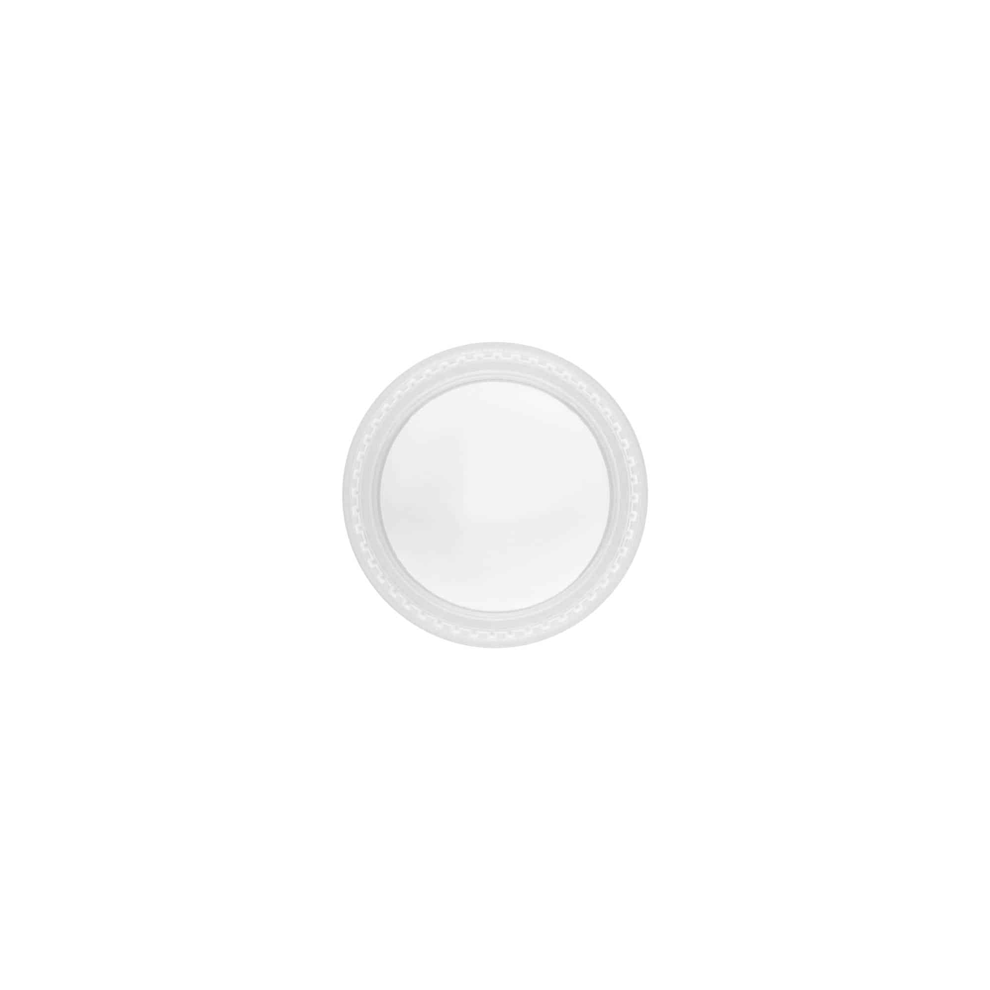Ruuvikorkki 'Clear/Platin Edition', PP-muovi, valkoinen, suulle: 45/2P